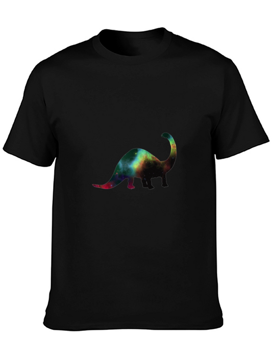 Galaxy Dinosaur Black T-Shirt