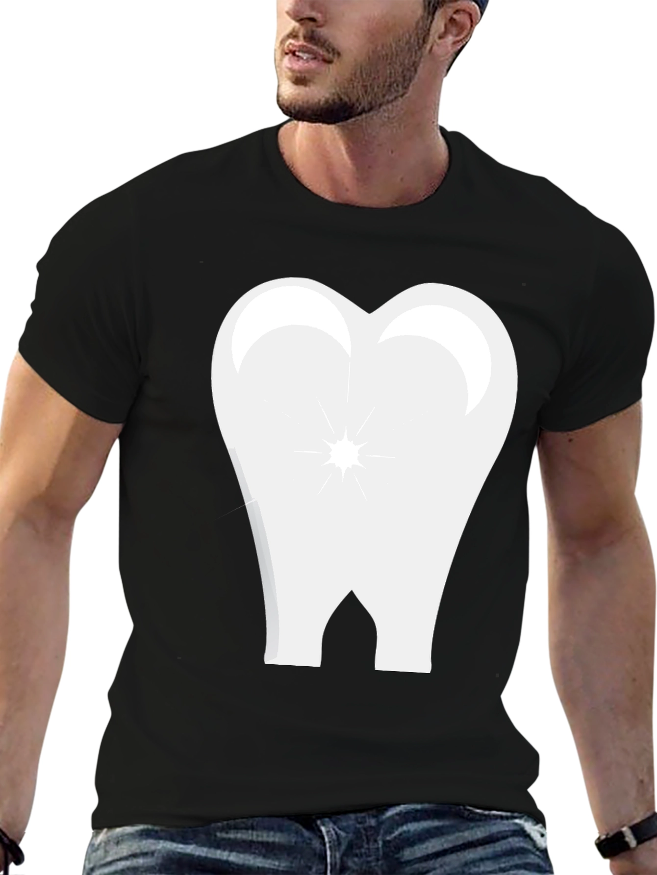 Tooth Graphic Black T-Shirt