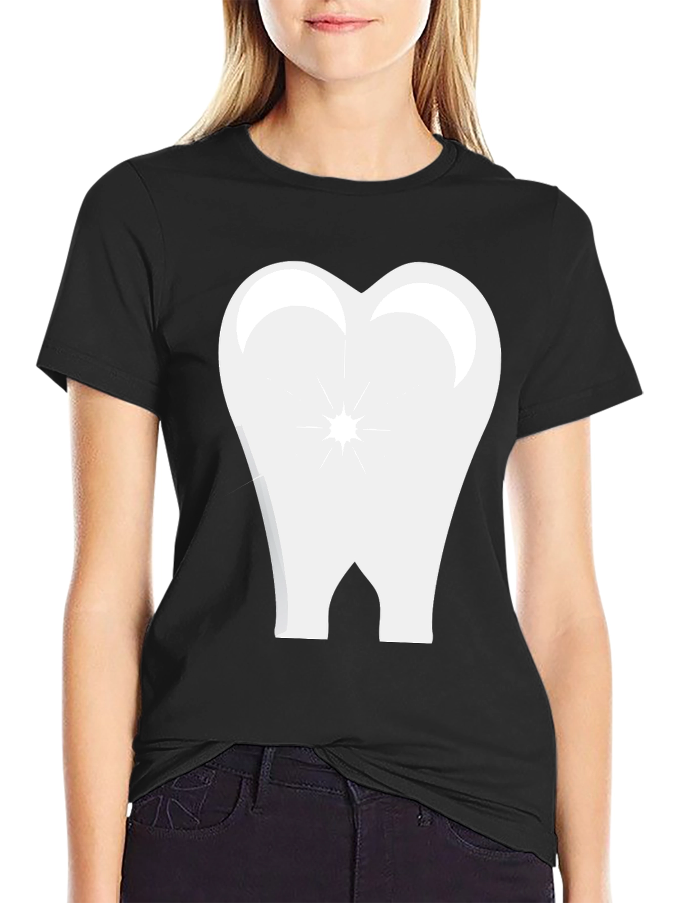 Tooth Graphic Black T-Shirt