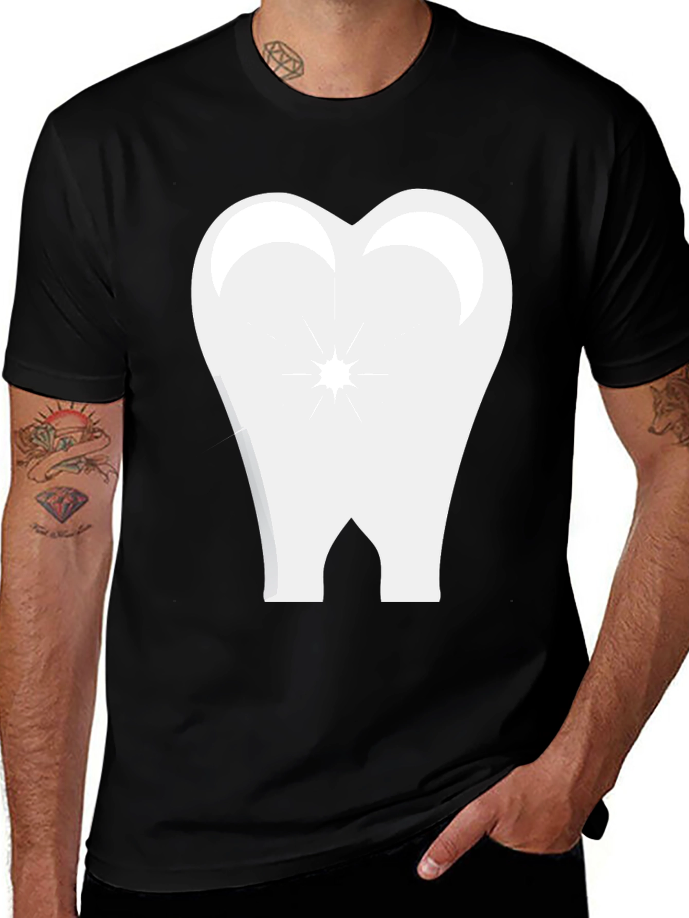 Tooth Graphic Black T-Shirt