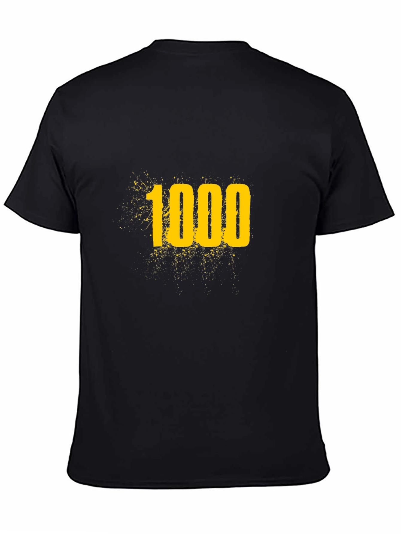 1000 Graphic Tee - Black Cotton T-Shirt