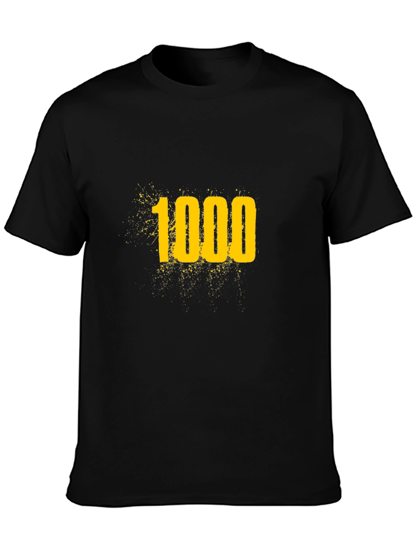 1000 Graphic Tee - Black Cotton T-Shirt