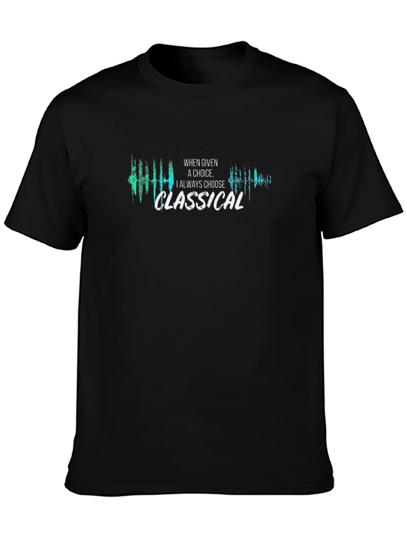 Classical Music Choice Graphic Black T-Shirt
