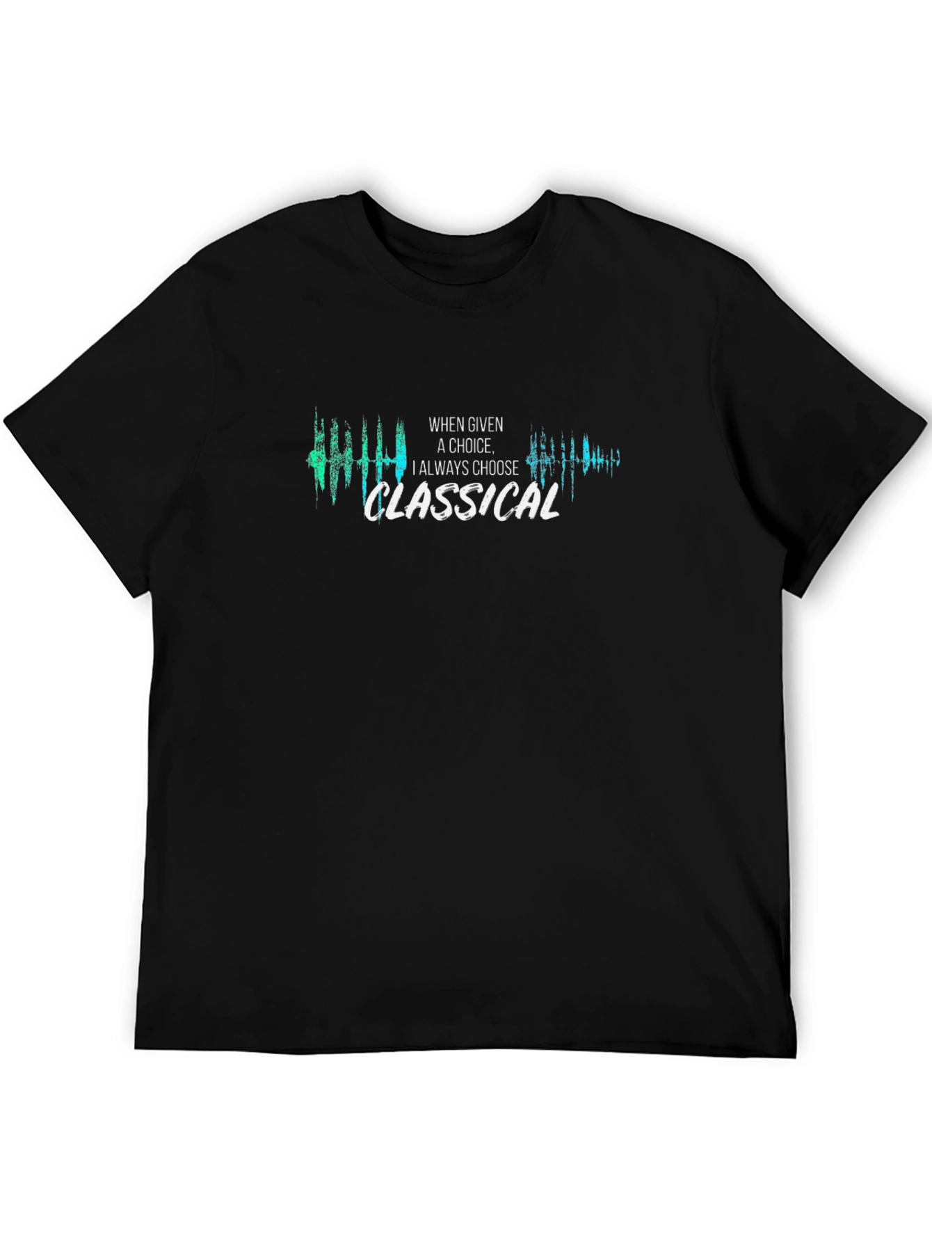 Classical Music Choice Graphic Black T-Shirt