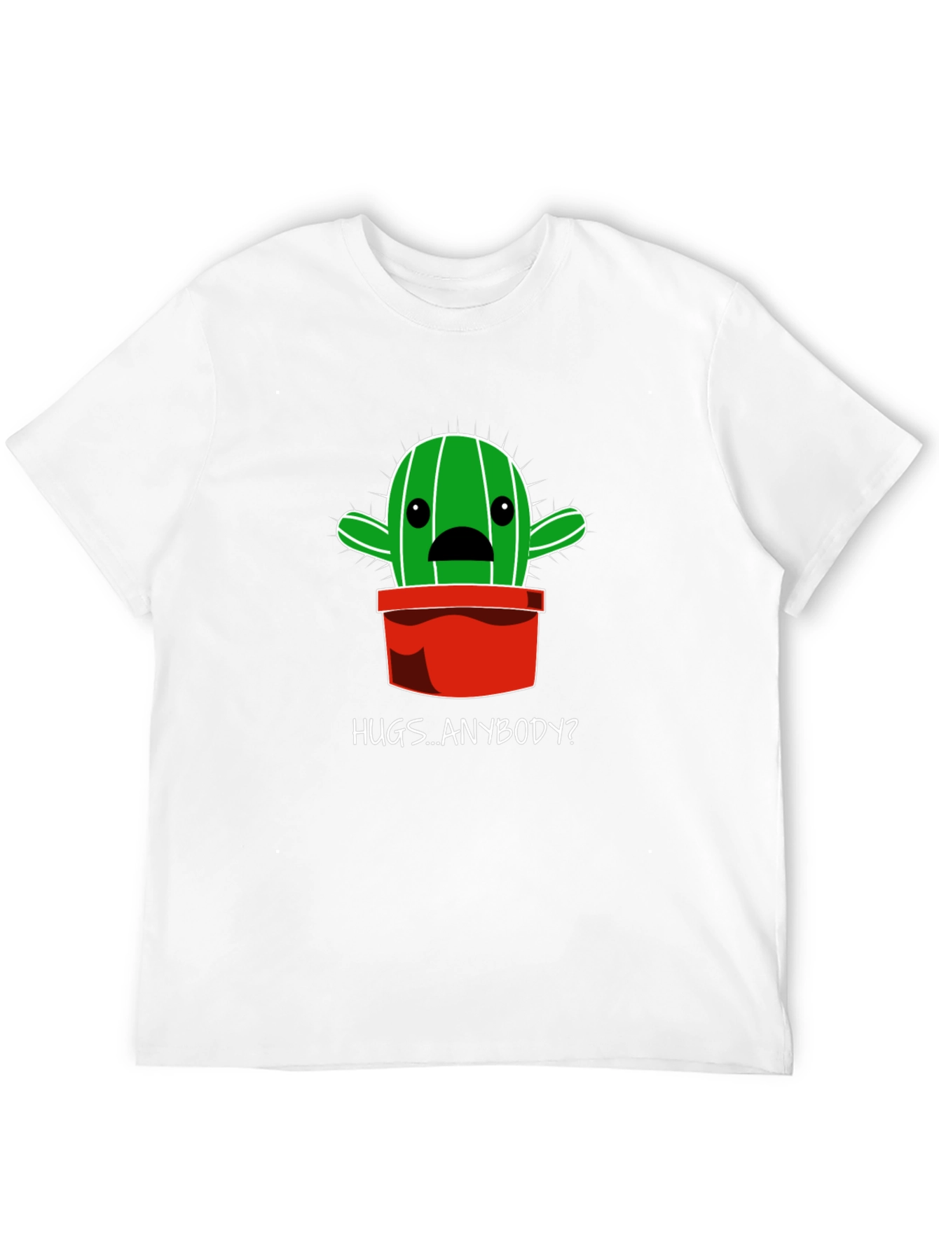 Hugs Anybody? Cactus Graphic T-Shirt