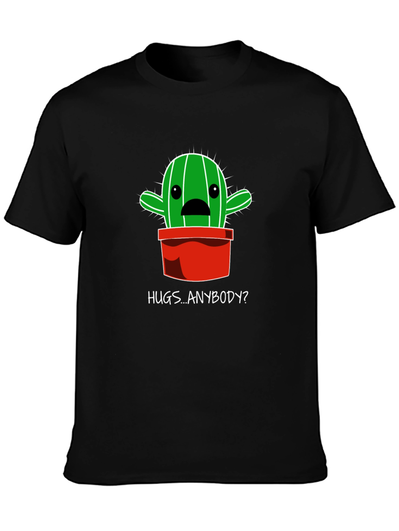 Hugs Anybody? Cactus Graphic T-Shirt