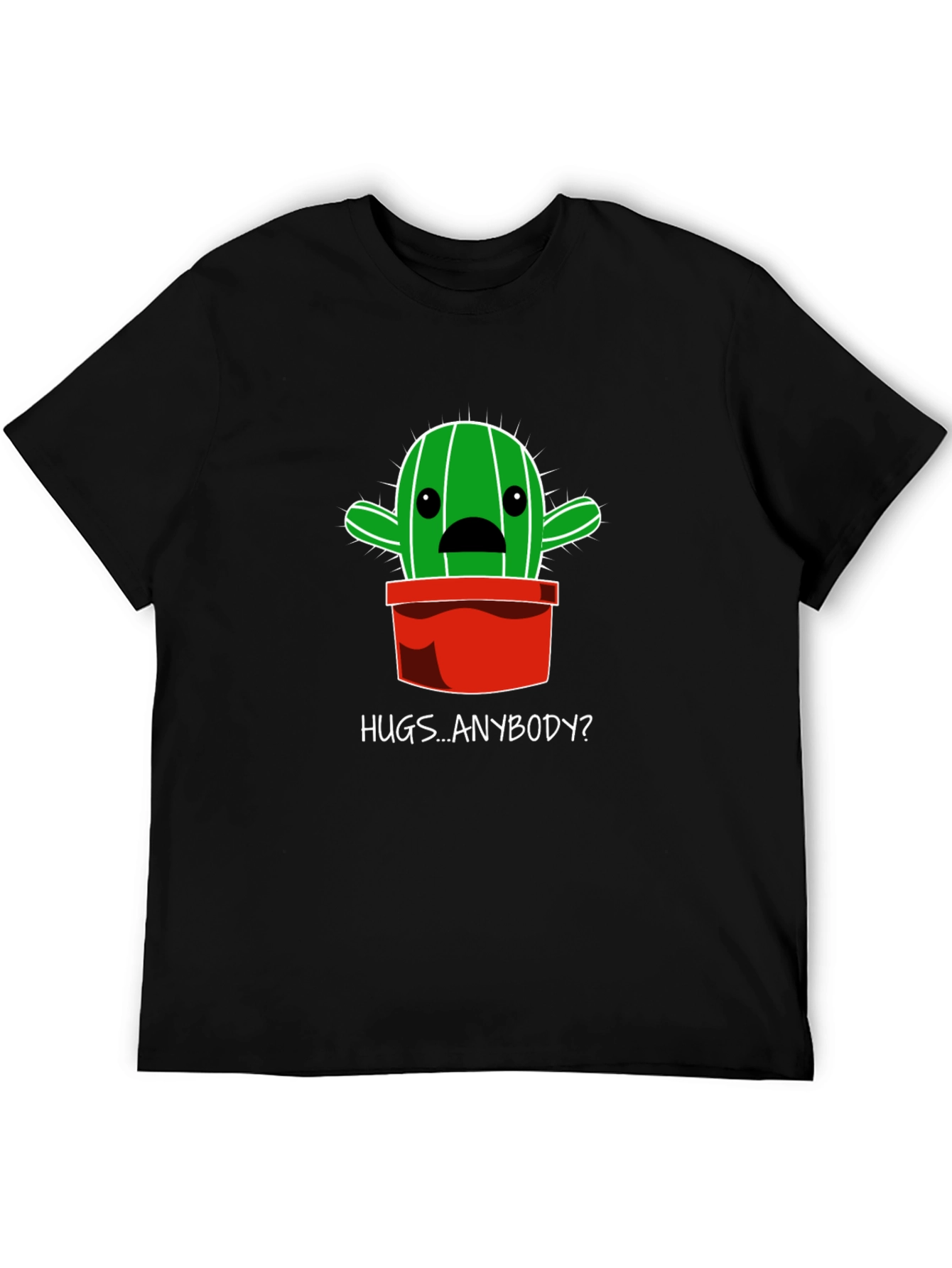 Hugs Anybody? Cactus Graphic T-Shirt