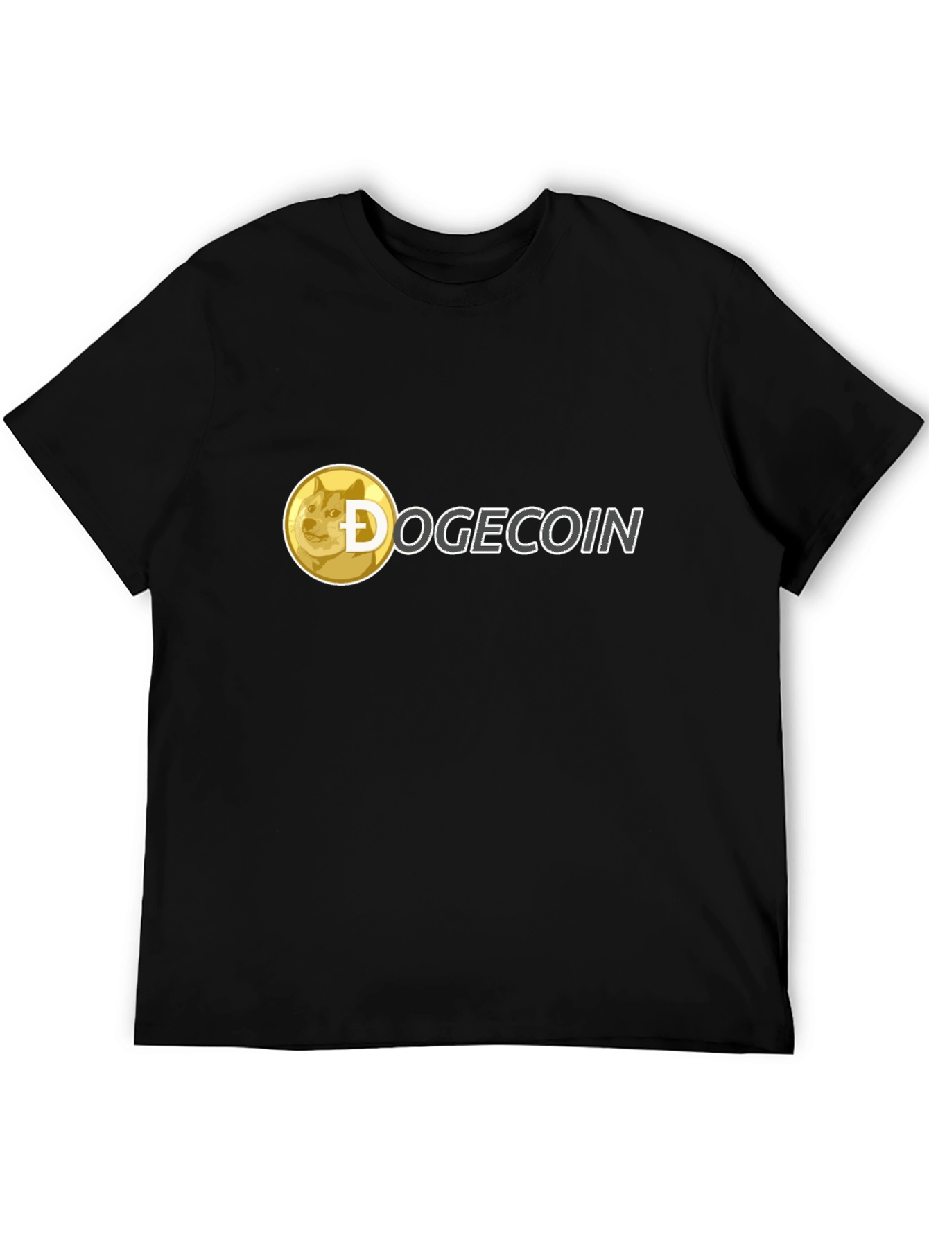 Dogecoin Crypto T-Shirt - Black Crew Neck Tee