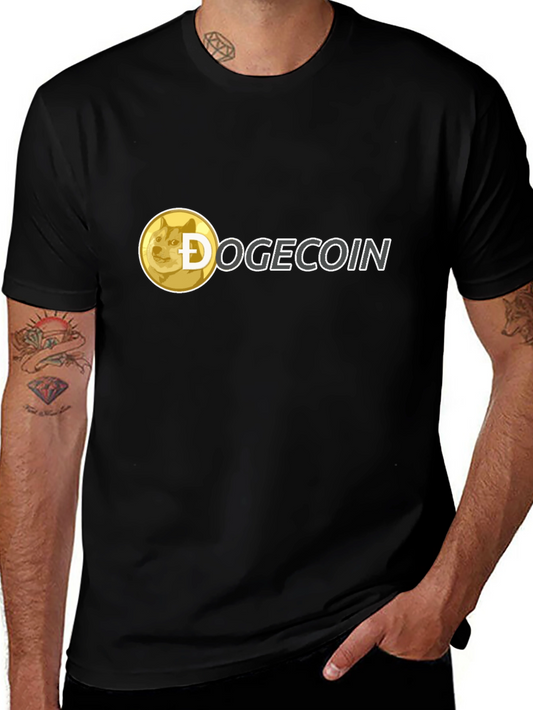 Dogecoin Crypto T-Shirt - Black Crew Neck Tee