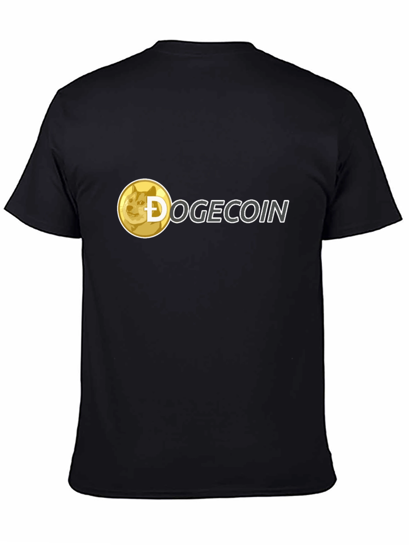 Dogecoin Crypto T-Shirt - Black Crew Neck Tee