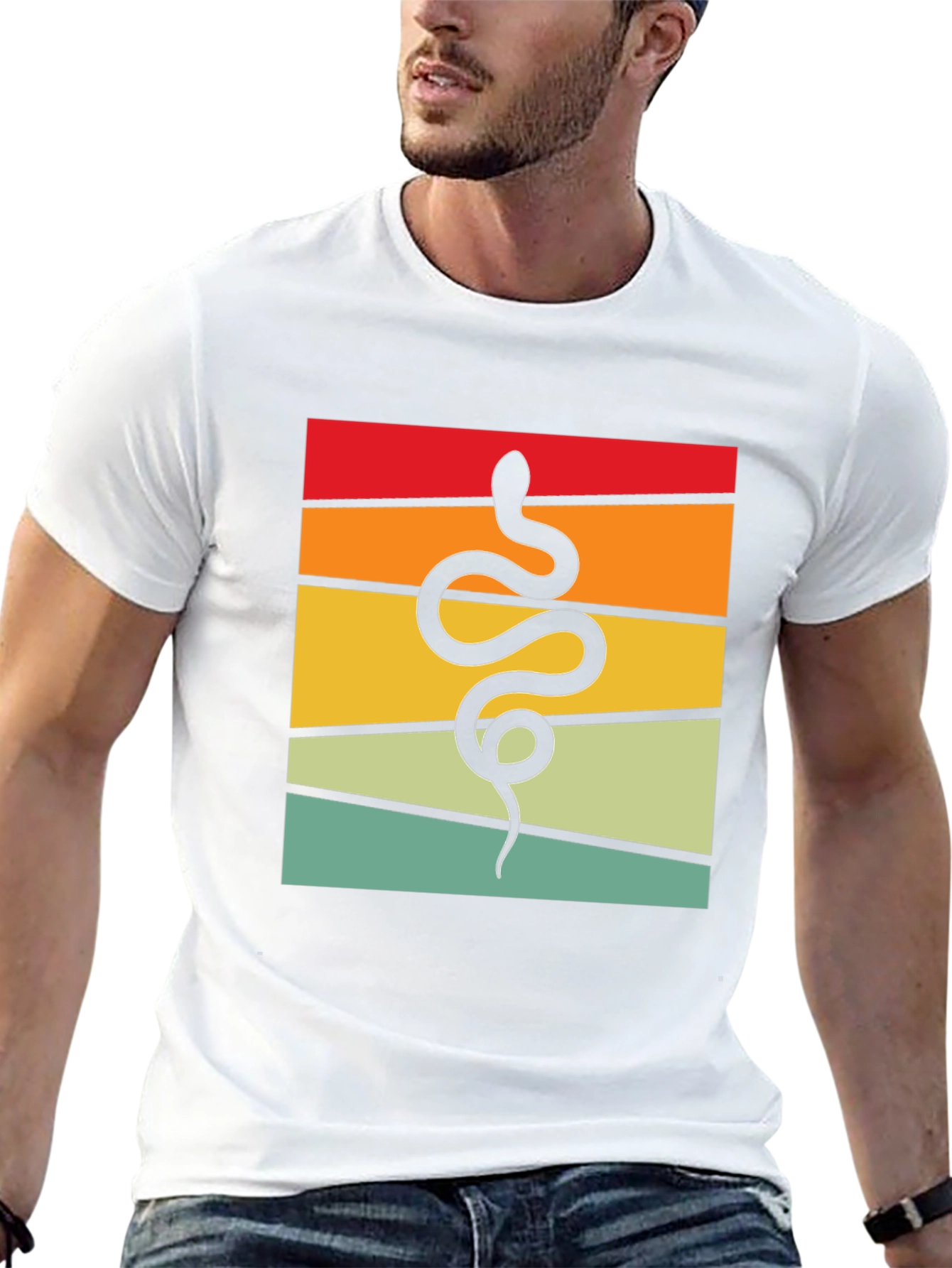 Retro Snake T-Shirt - Cool Graphic Tee