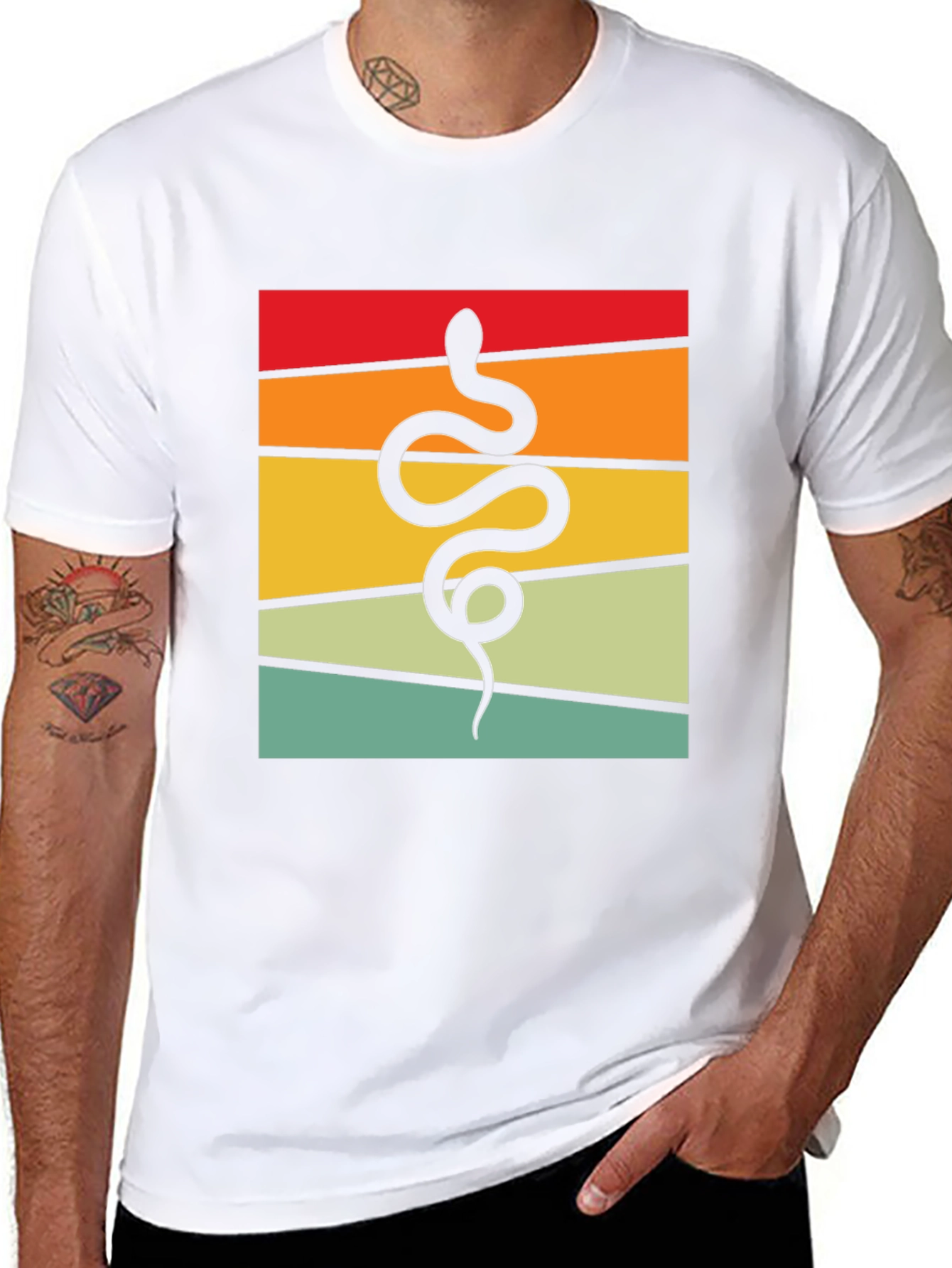 Retro Snake T-Shirt - Cool Graphic Tee