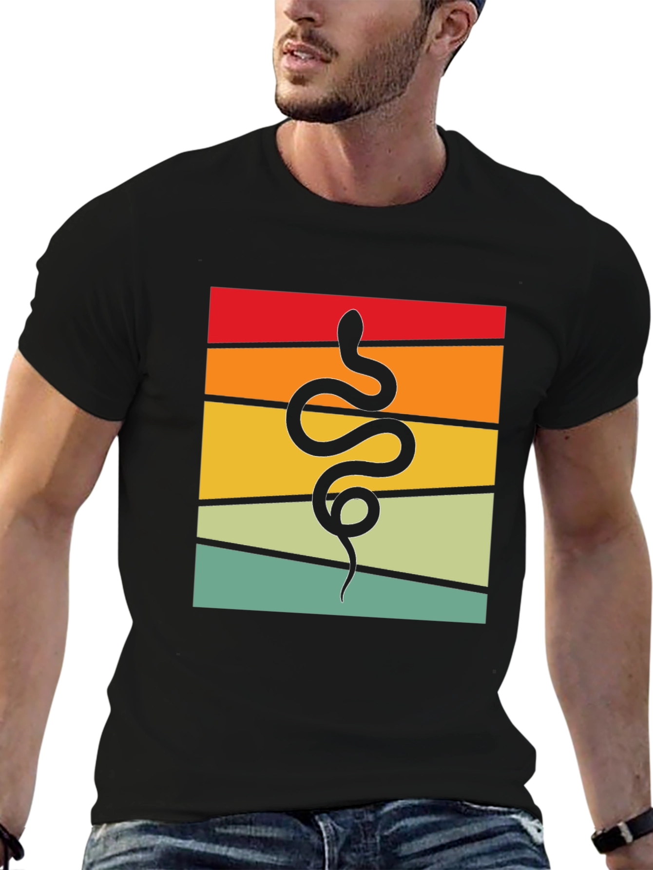 Retro Snake T-Shirt - Cool Graphic Tee