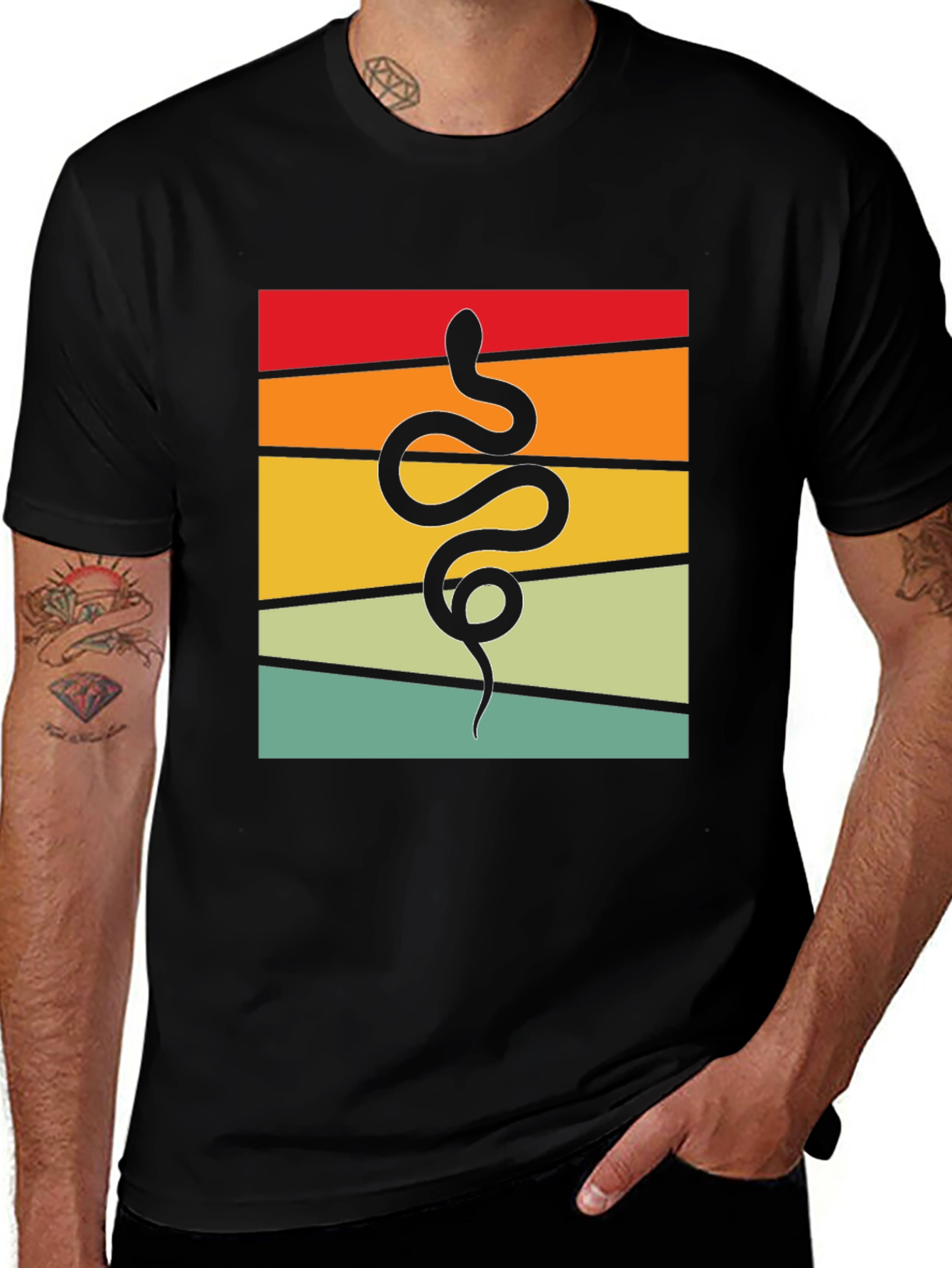 Retro Snake T-Shirt - Cool Graphic Tee