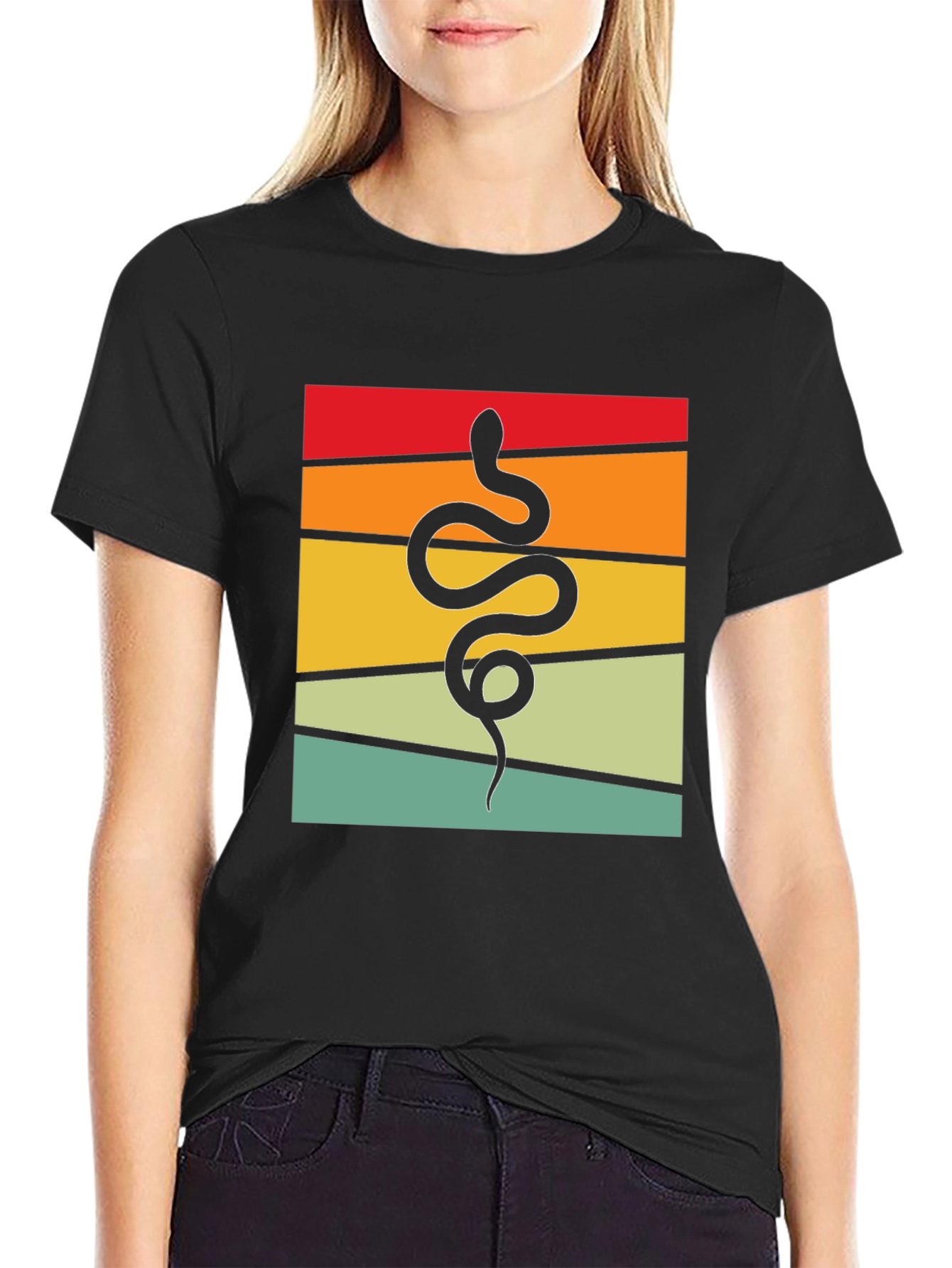 Retro Snake T-Shirt - Cool Graphic Tee