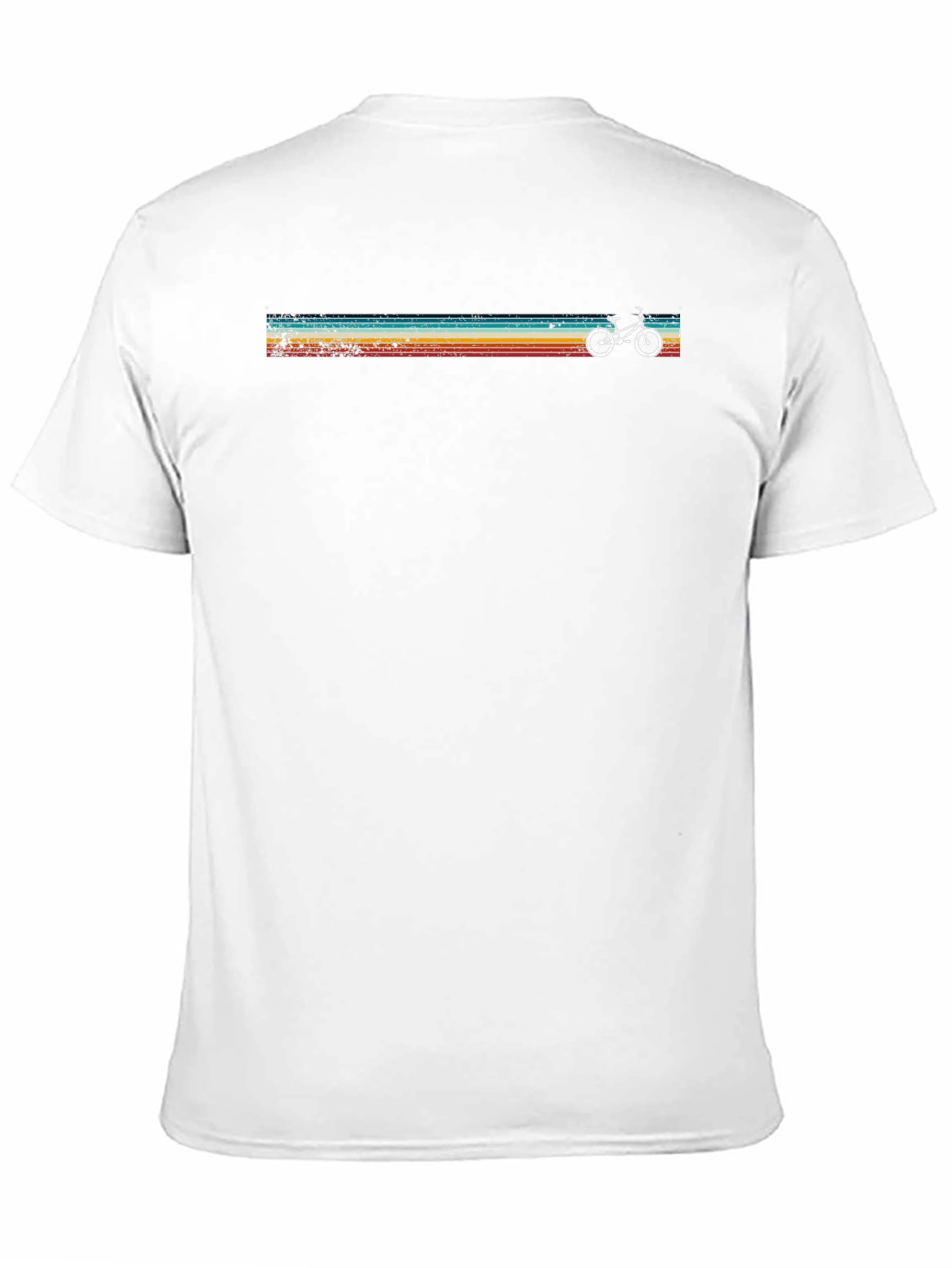 Retro Stripe Bike Graphic Tee - Cool Casual Style