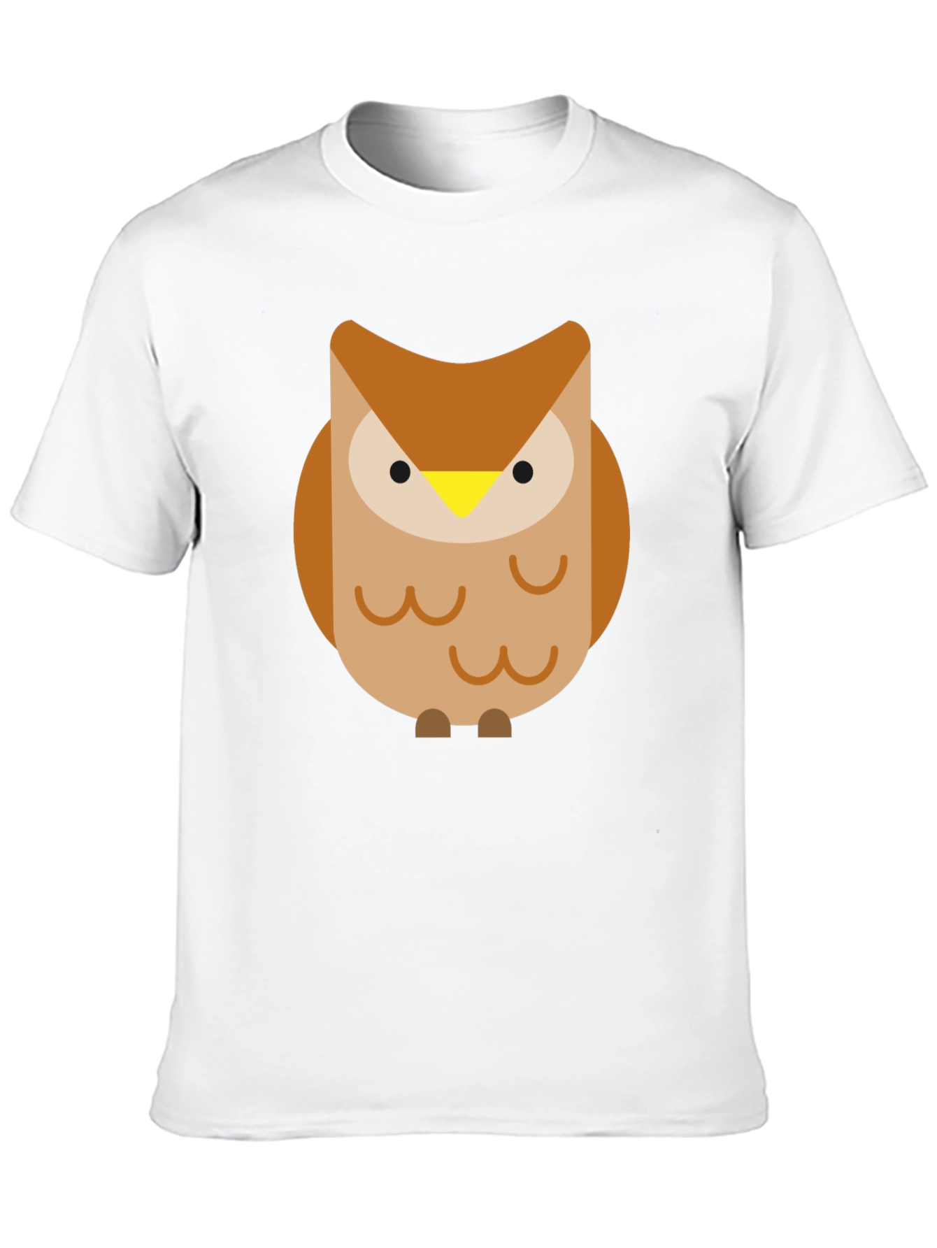Cartoon Owl Graphic Black T-Shirt