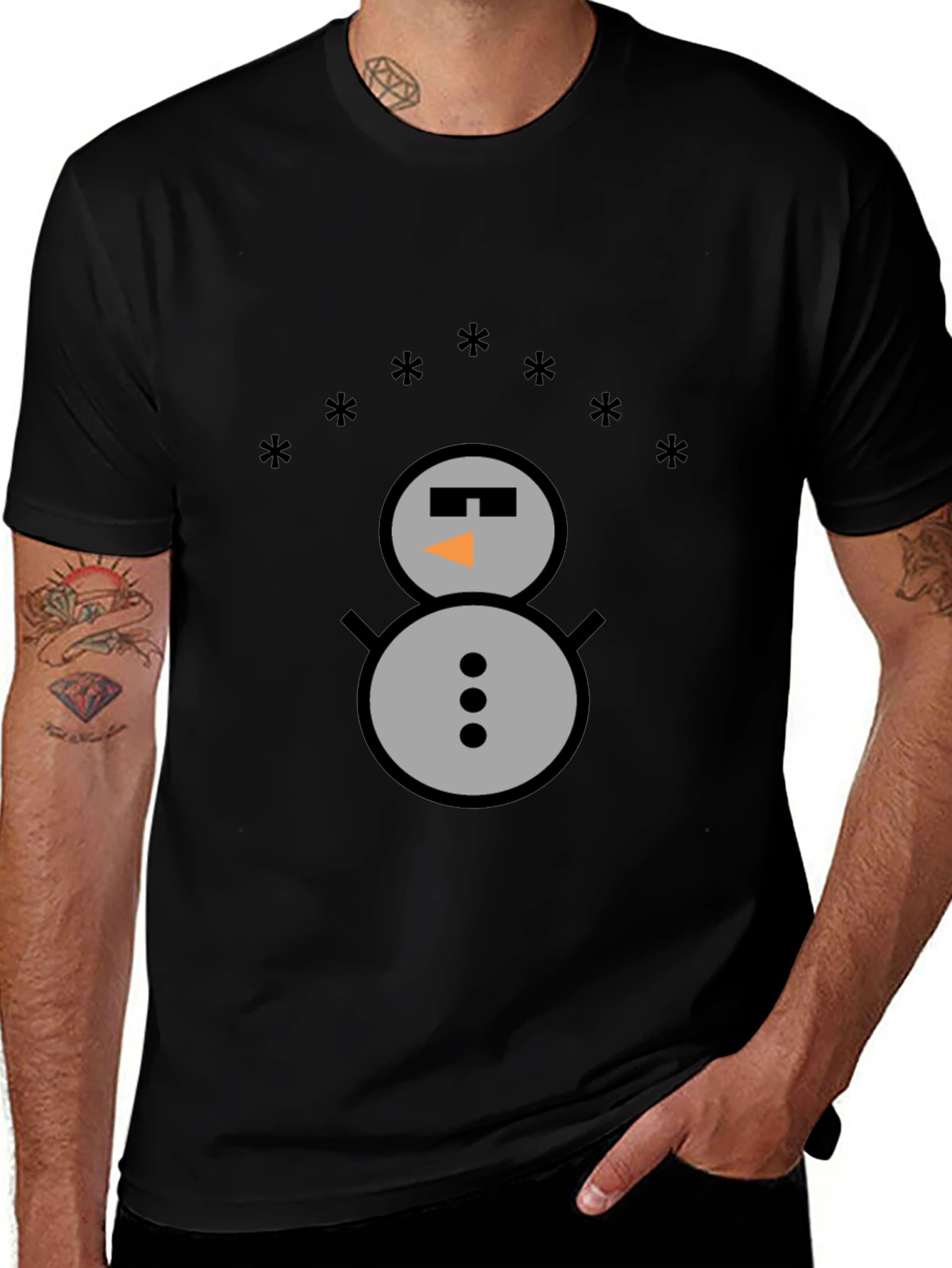 Snowman Graphic Tee - Cool Winter Style