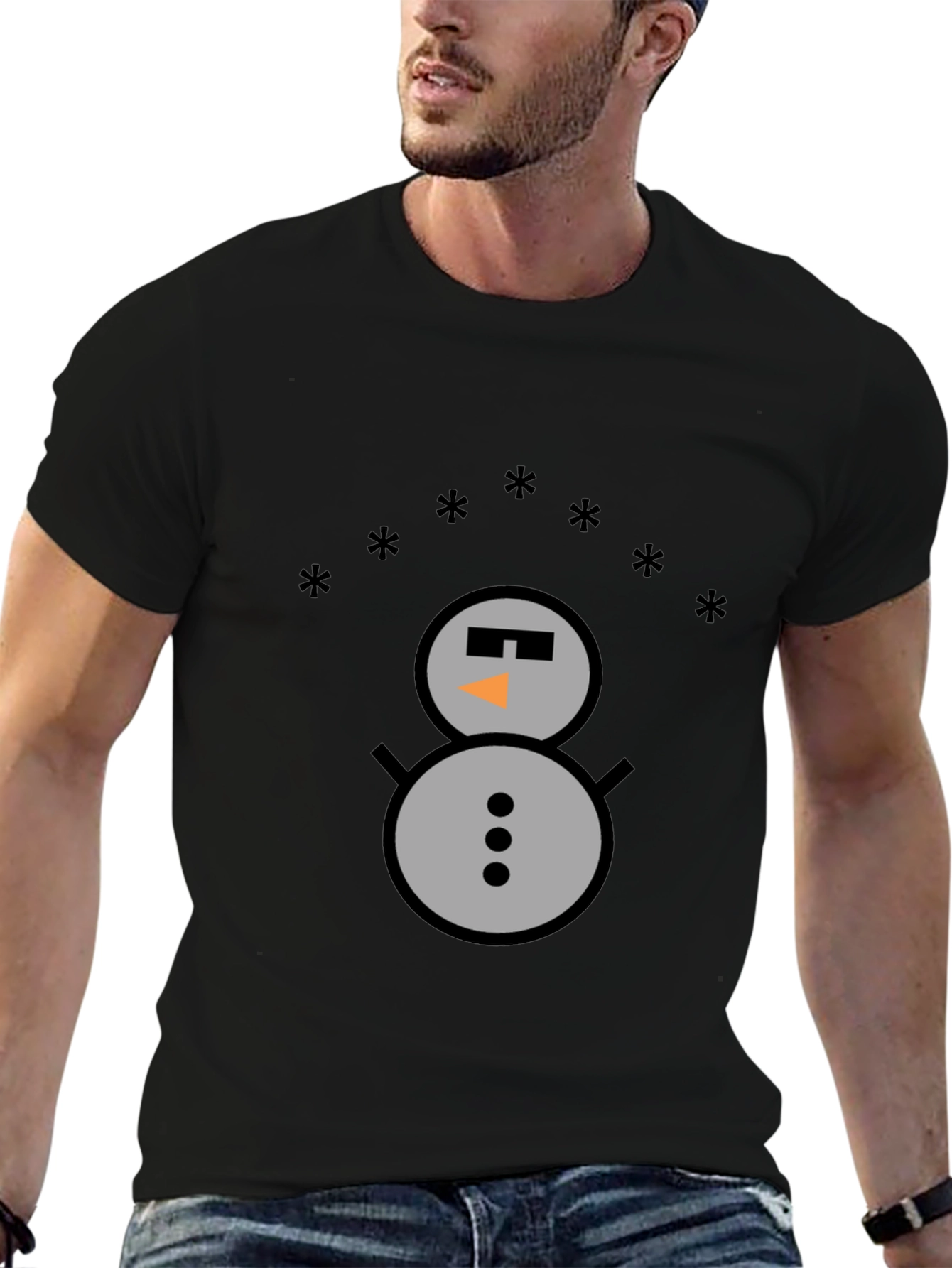 Snowman Graphic Tee - Cool Winter Style