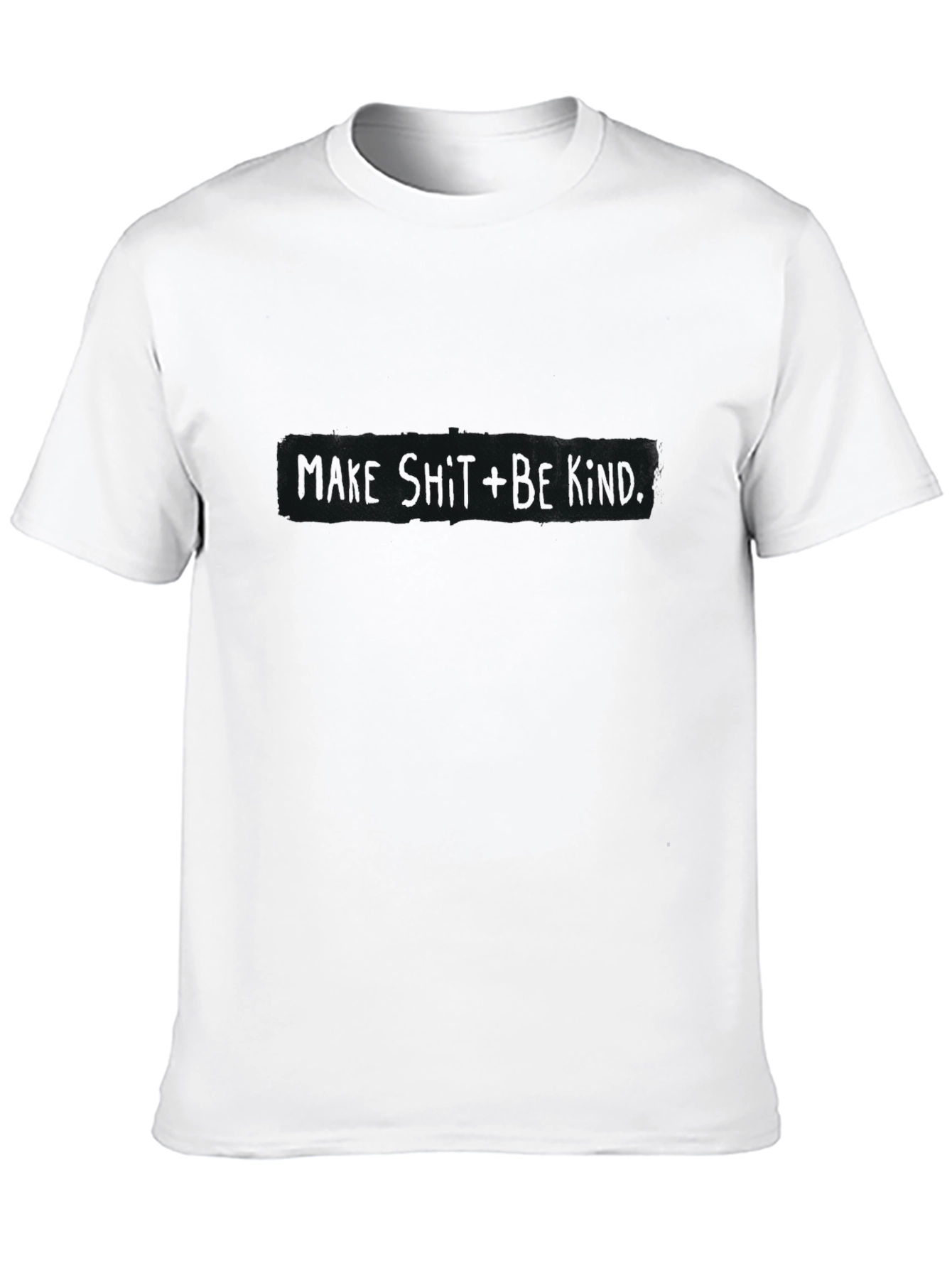 Black T-Shirt with Distressed Graphic