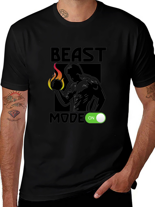 Beast Mode On Graphic T-Shirt - Black