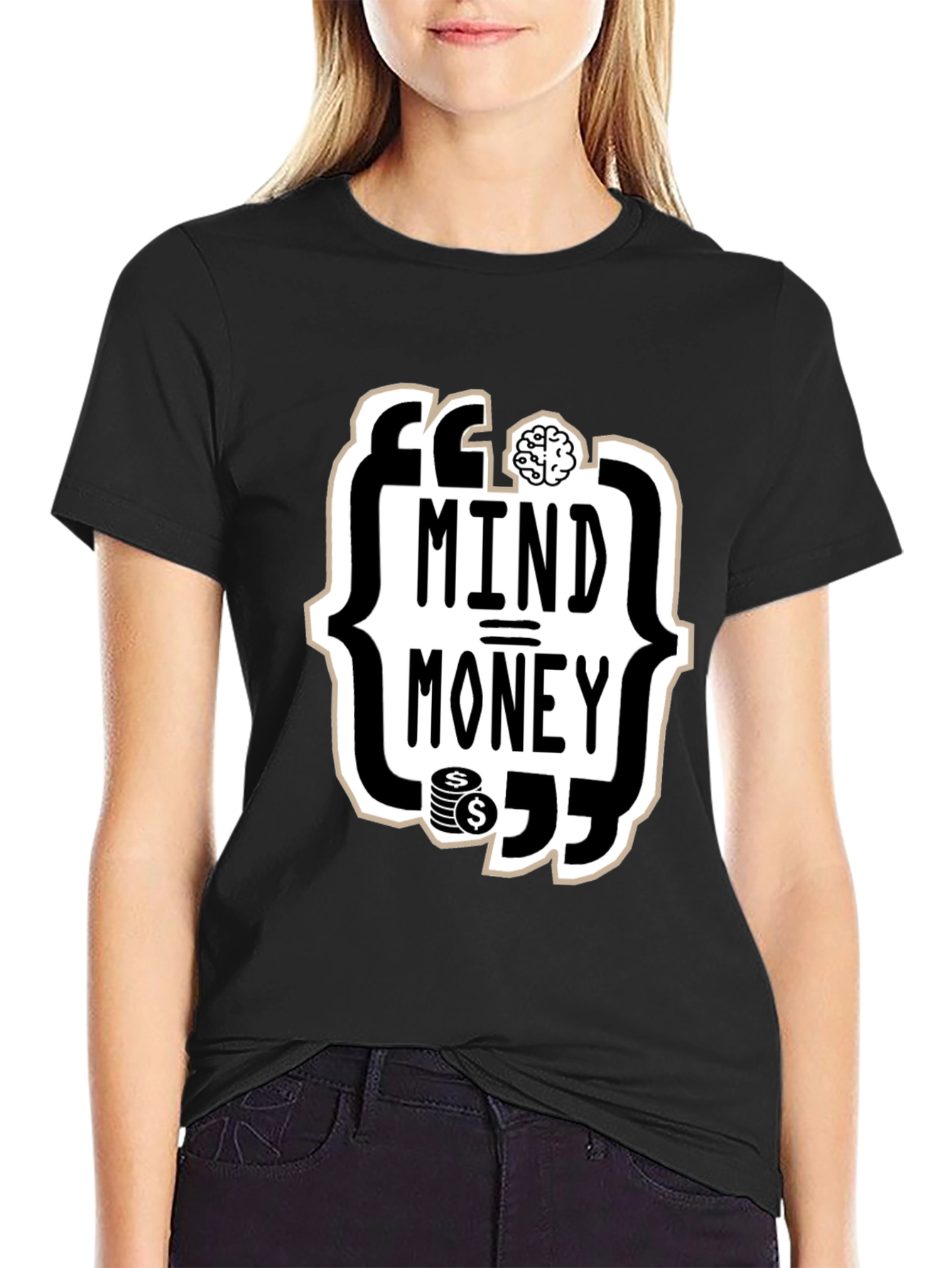 Mind Over Money Graphic Tee - Black Cotton T-Shirt