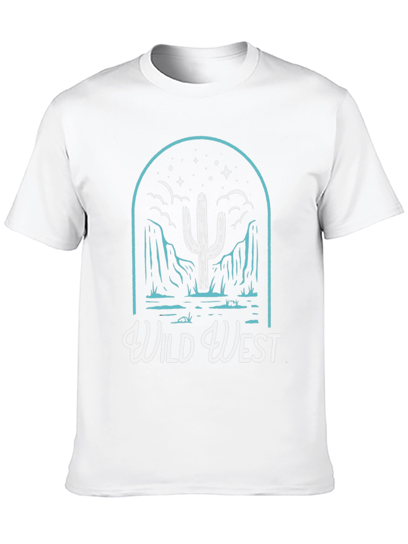 Wild West Graphic T-Shirt - Cactus Desert Design