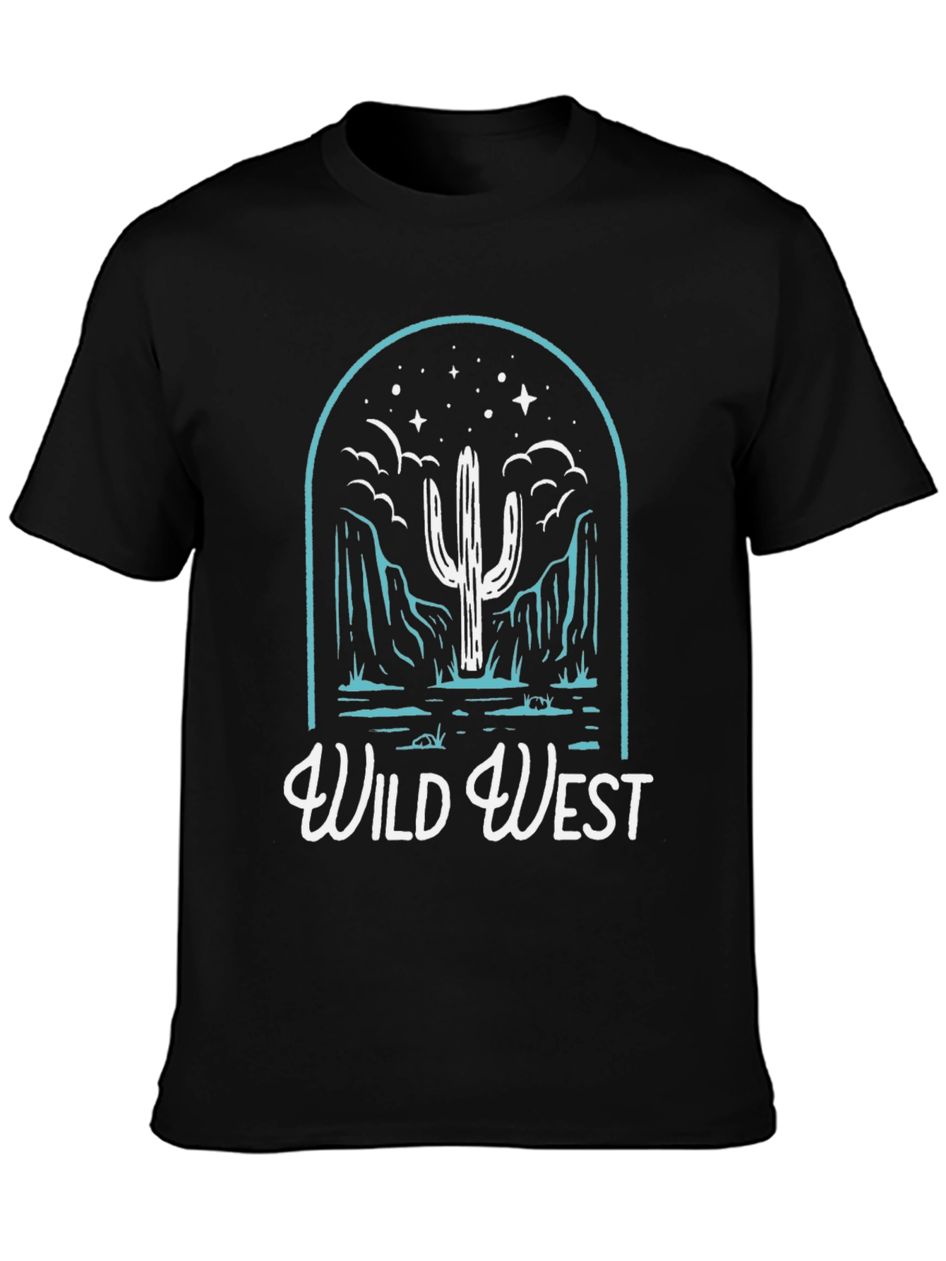 Wild West Graphic T-Shirt - Cactus Desert Design