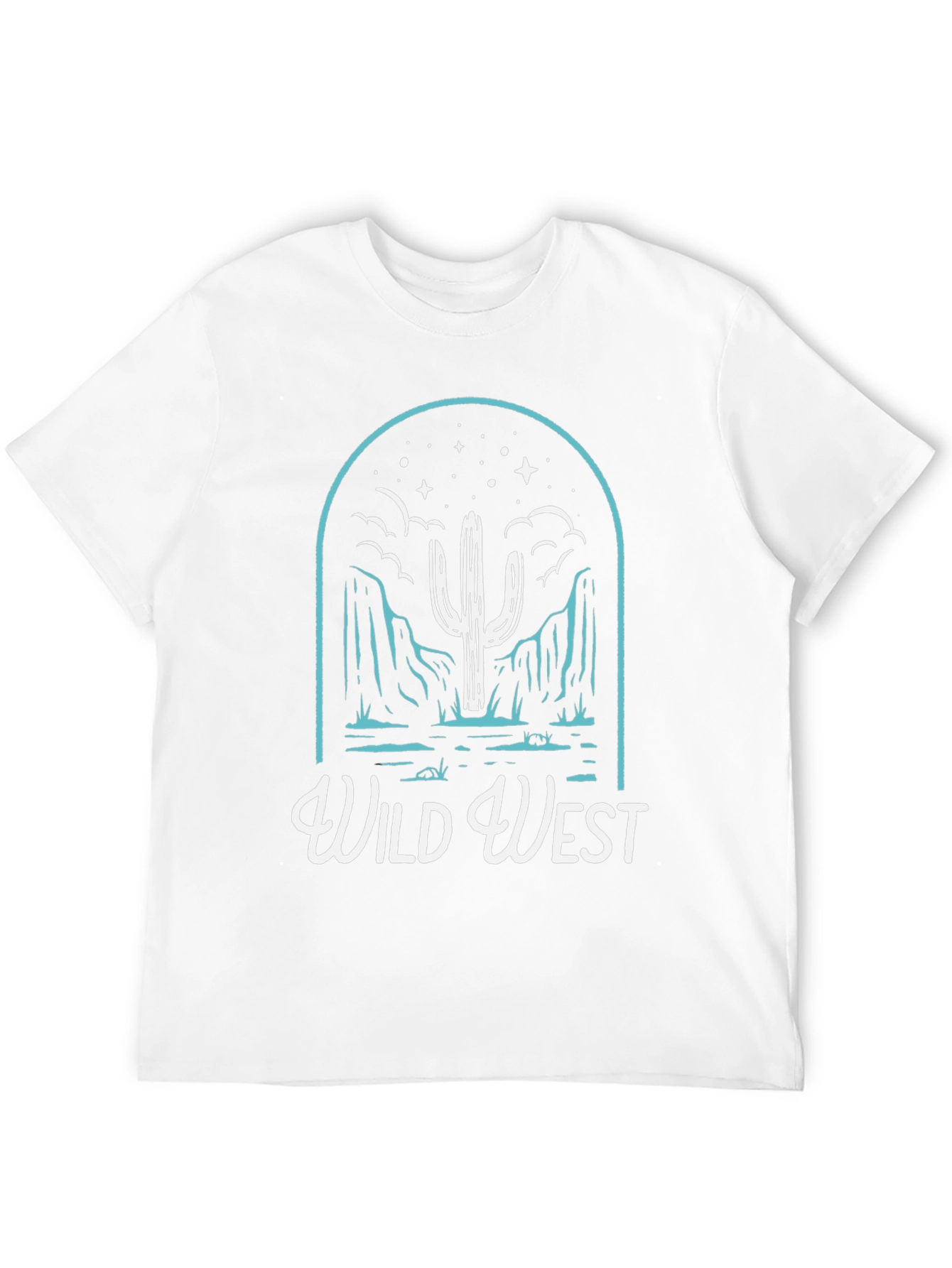 Wild West Graphic T-Shirt - Cactus Desert Design
