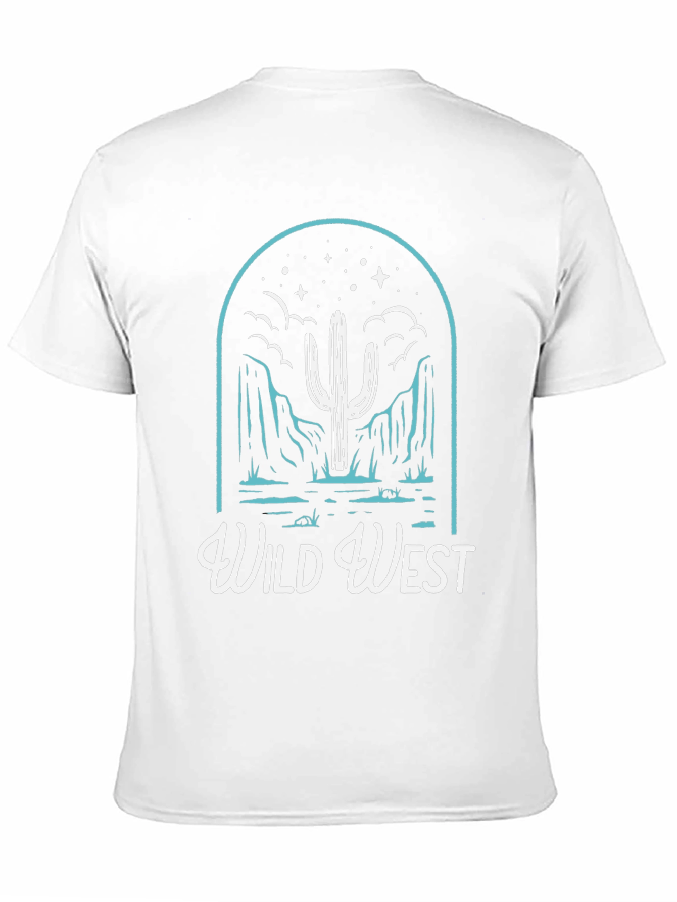 Wild West Graphic T-Shirt - Cactus Desert Design