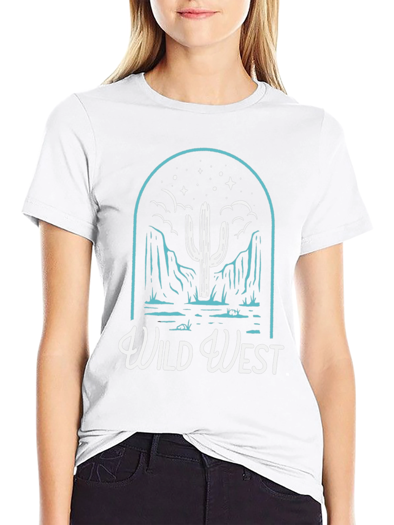 Wild West Graphic T-Shirt - Cactus Desert Design