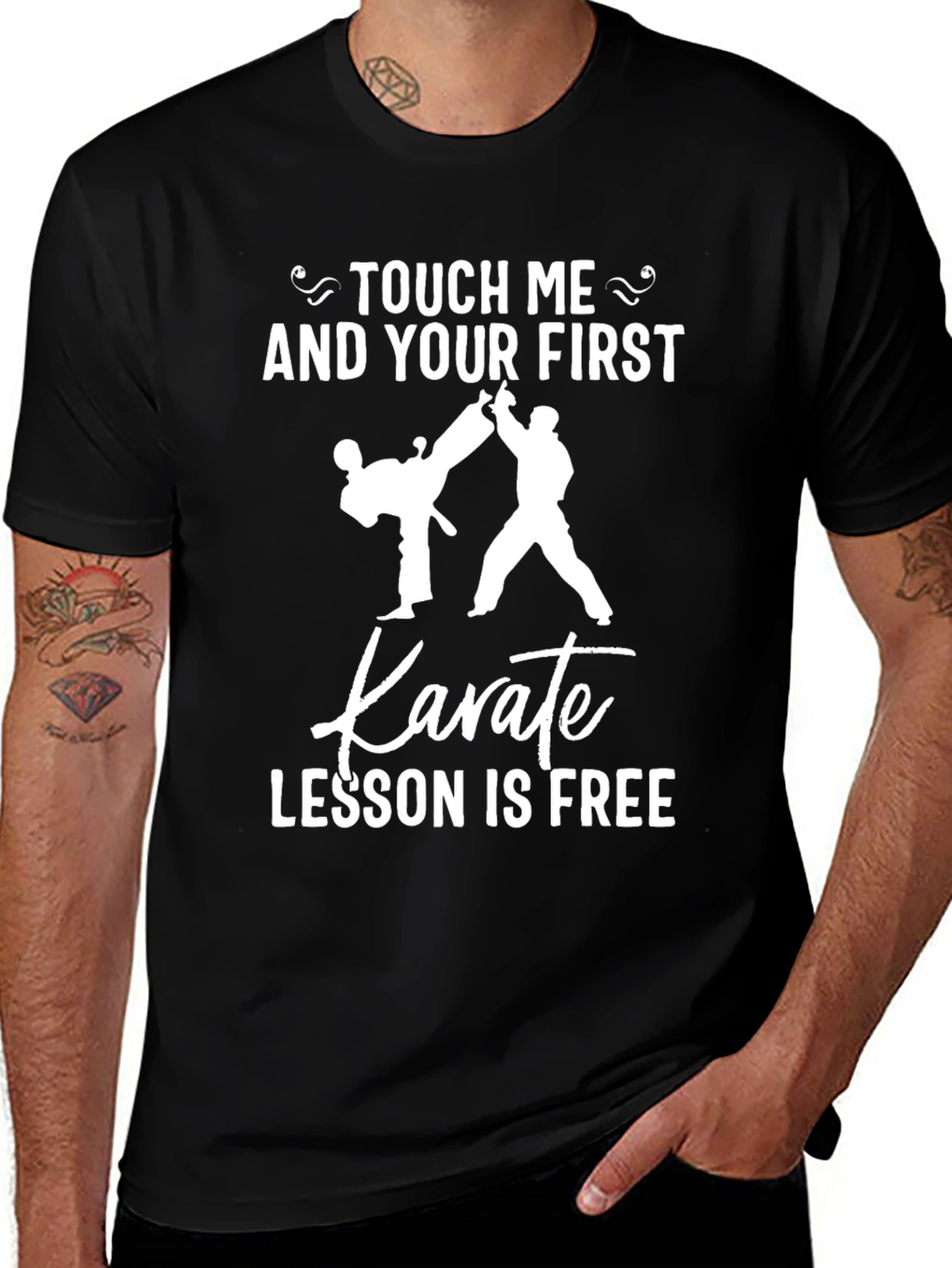 Touch Me Karate Lesson T-Shirt Funny Graphic Tee