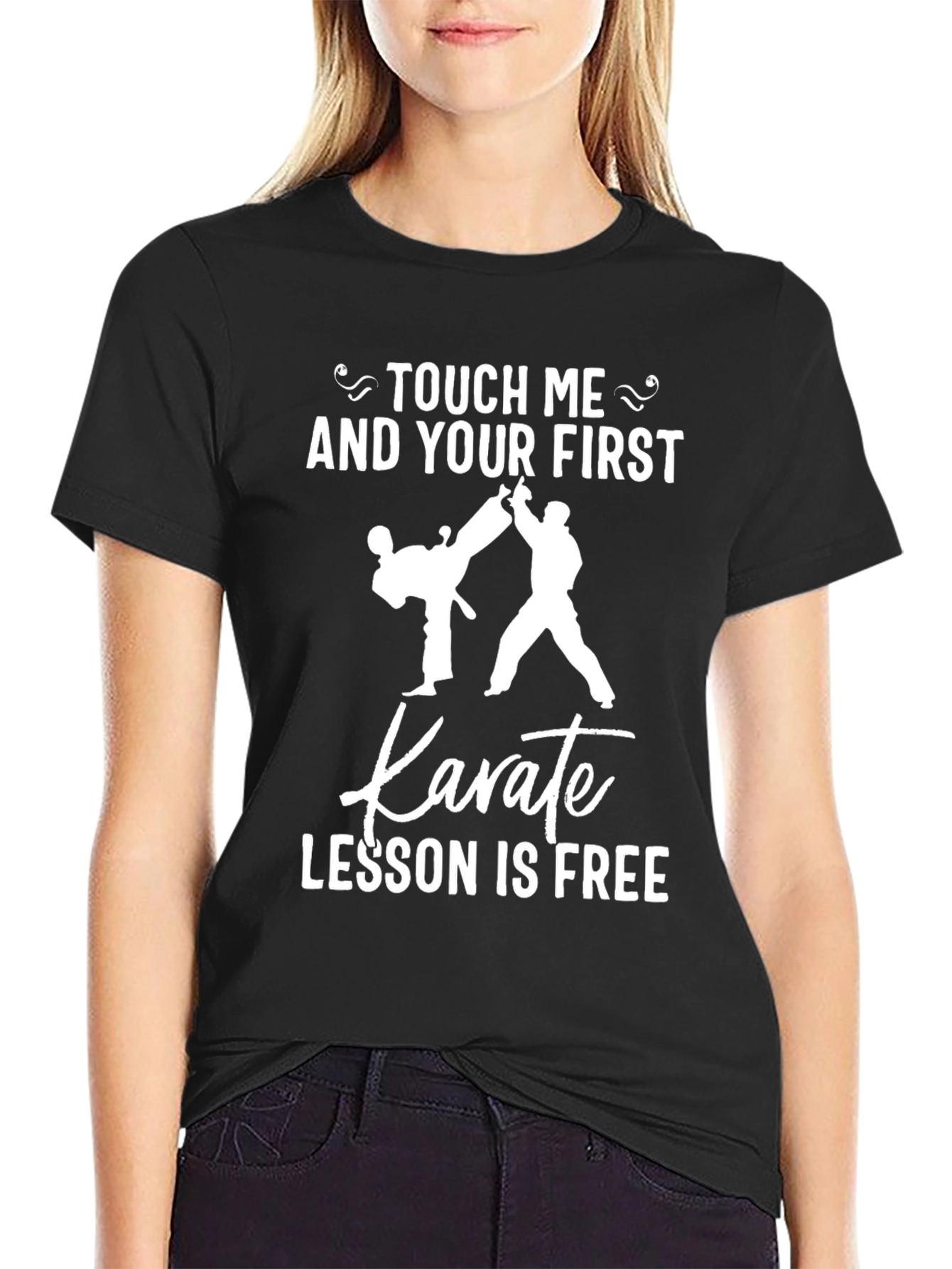 Touch Me Karate Lesson T-Shirt Funny Graphic Tee