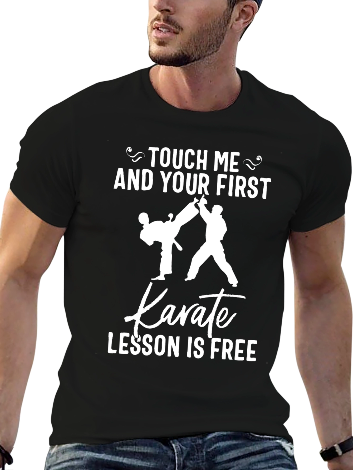 Touch Me Karate Lesson T-Shirt Funny Graphic Tee