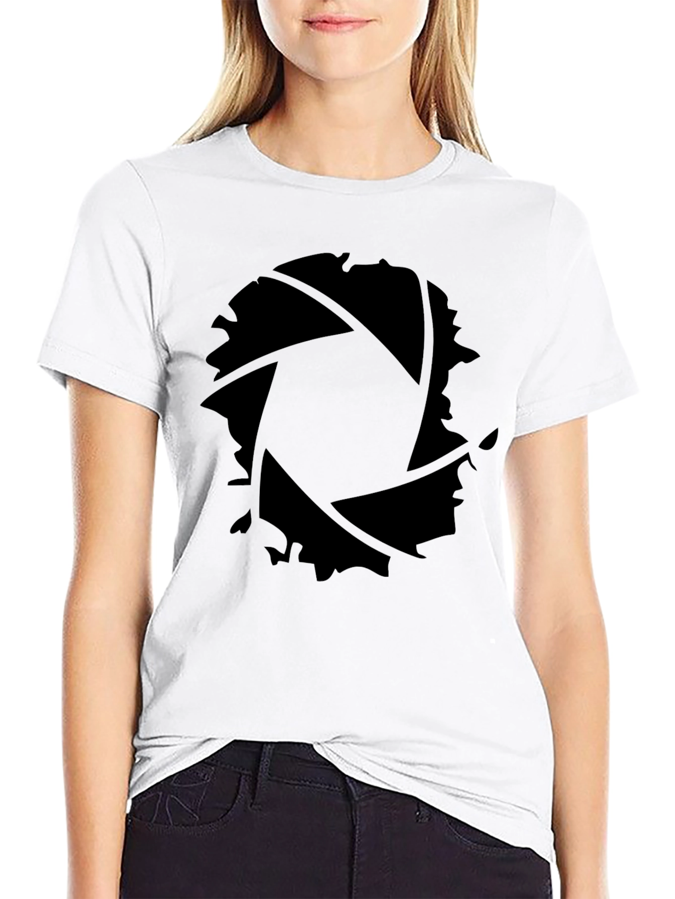 Aperture Camera Lens Black Graphic T-Shirt