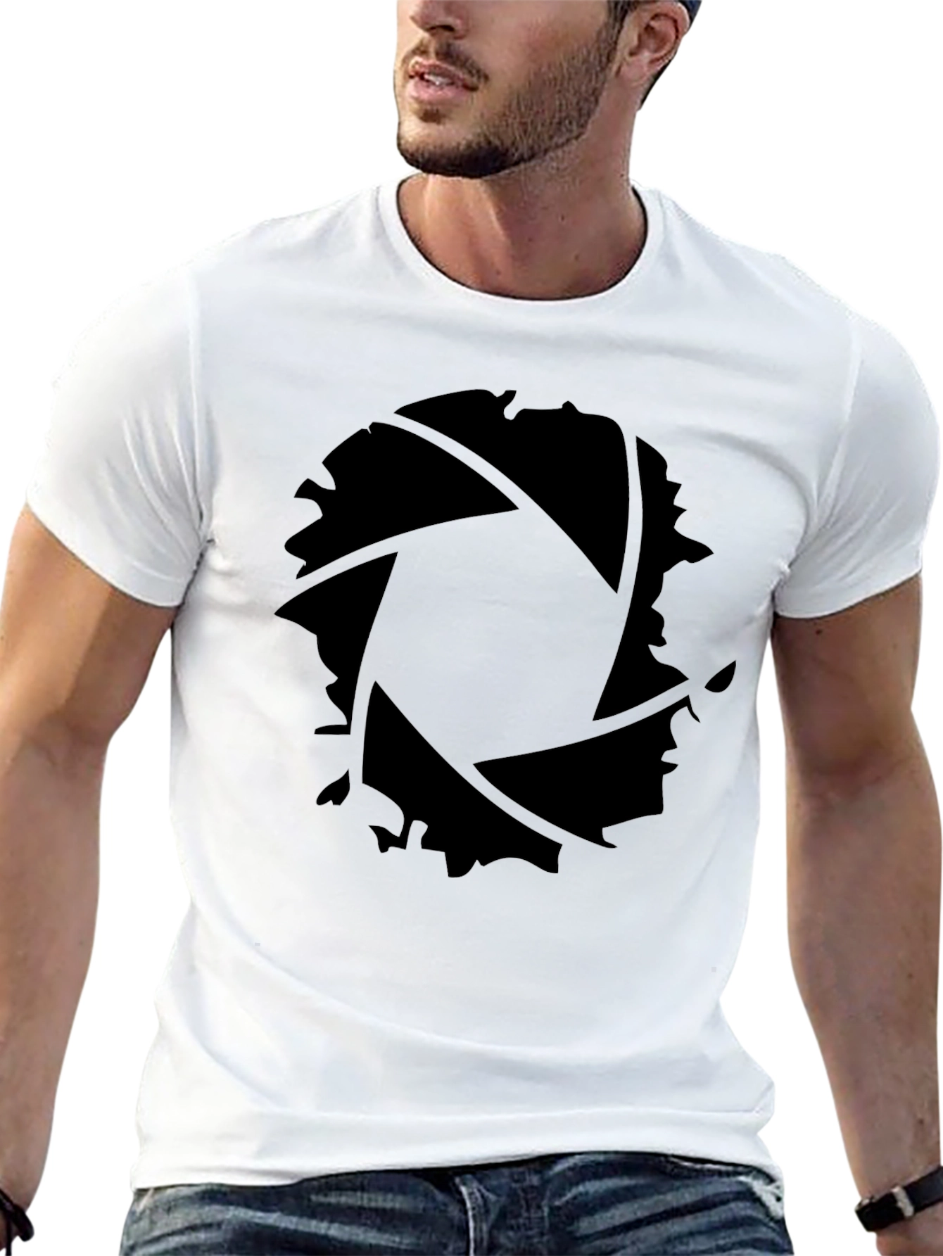 Aperture Camera Lens Black Graphic T-Shirt