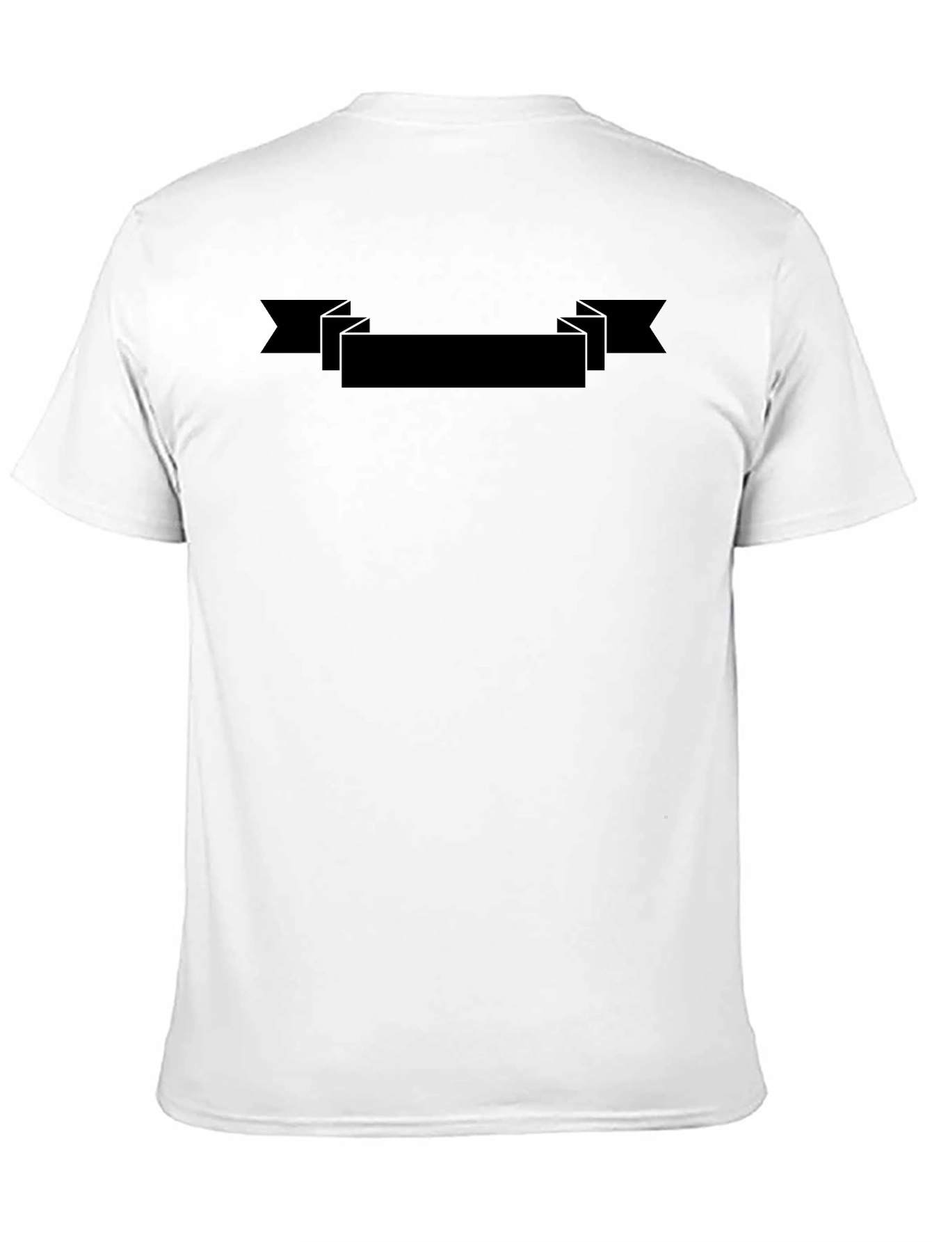 Mens Classic Black T-Shirt with Customizable Banner