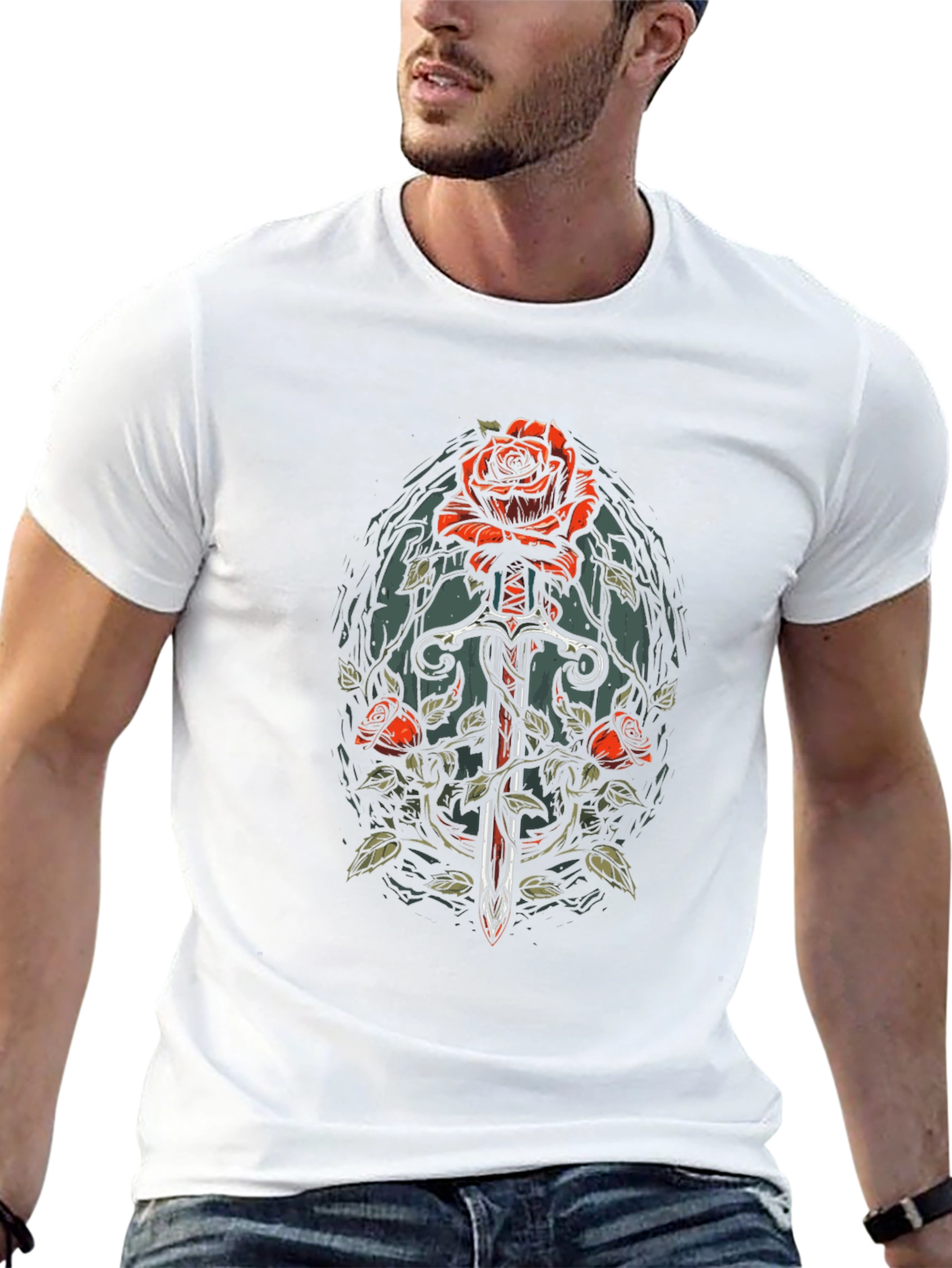 Rose and Sword Graphic Tee
