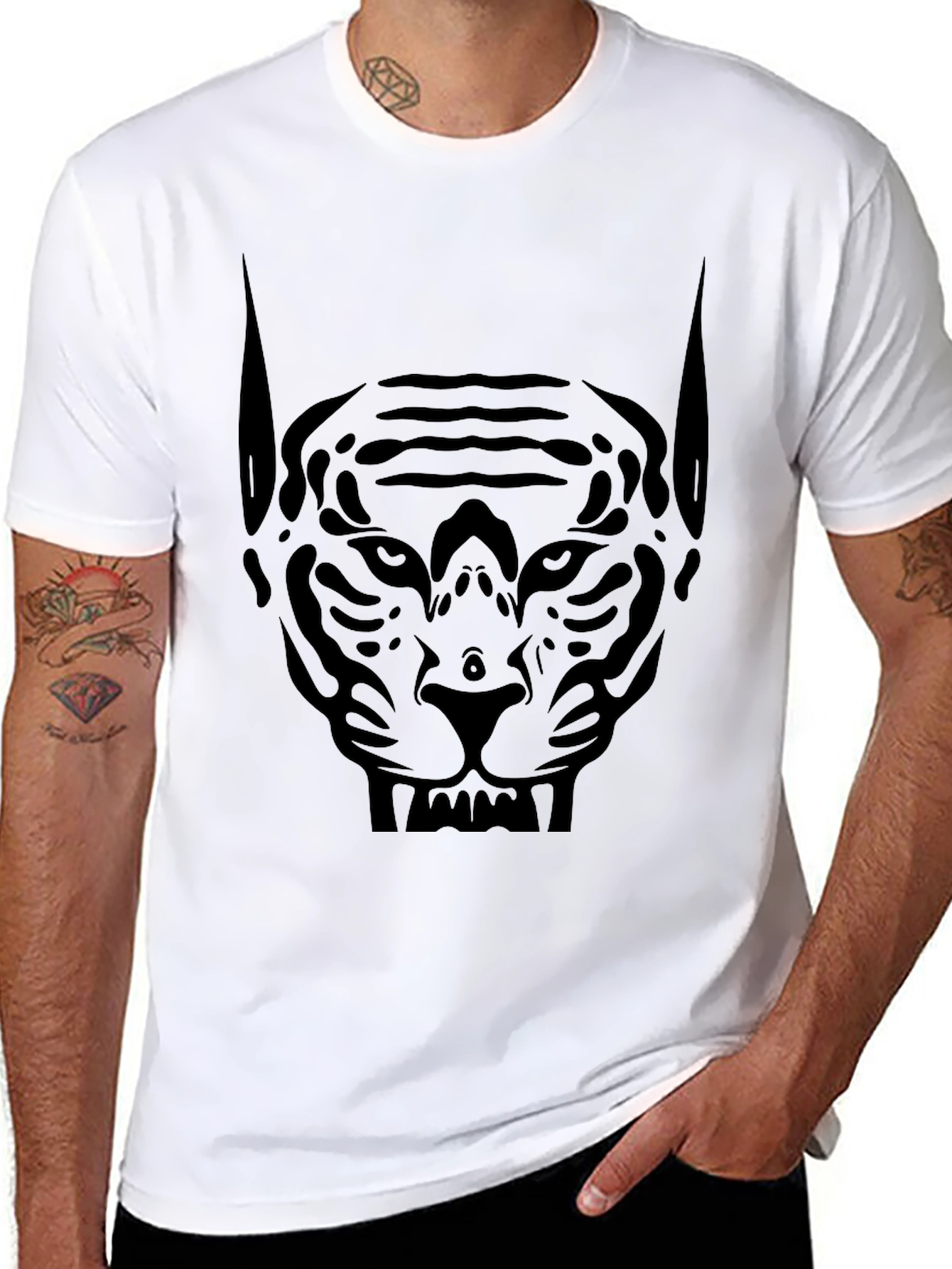 Black Panther Face Graphic T-Shirt
