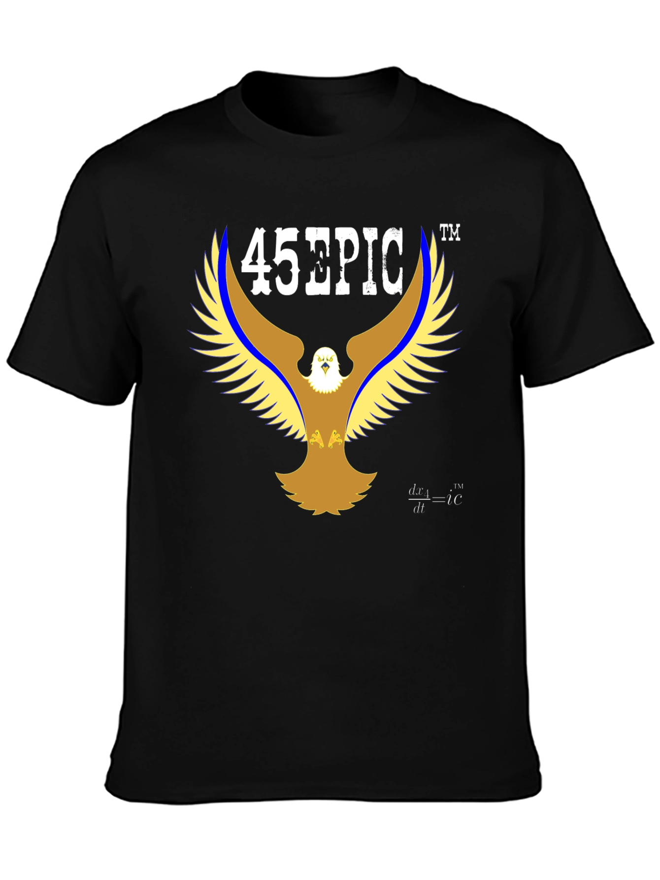 45 EPIC Eagle Graphic T-Shirt - Black