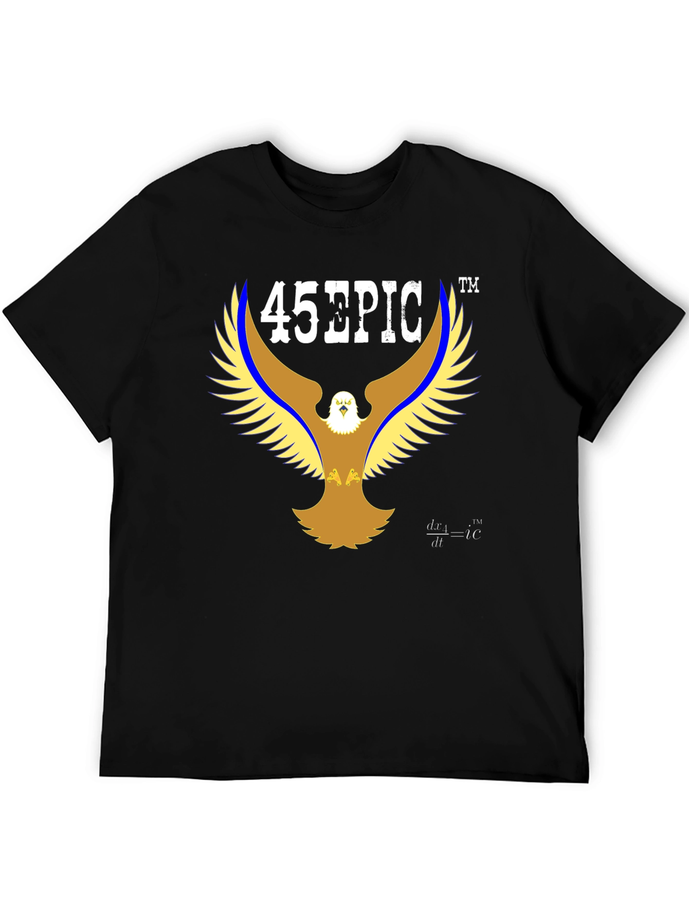 45 EPIC Eagle Graphic T-Shirt - Black