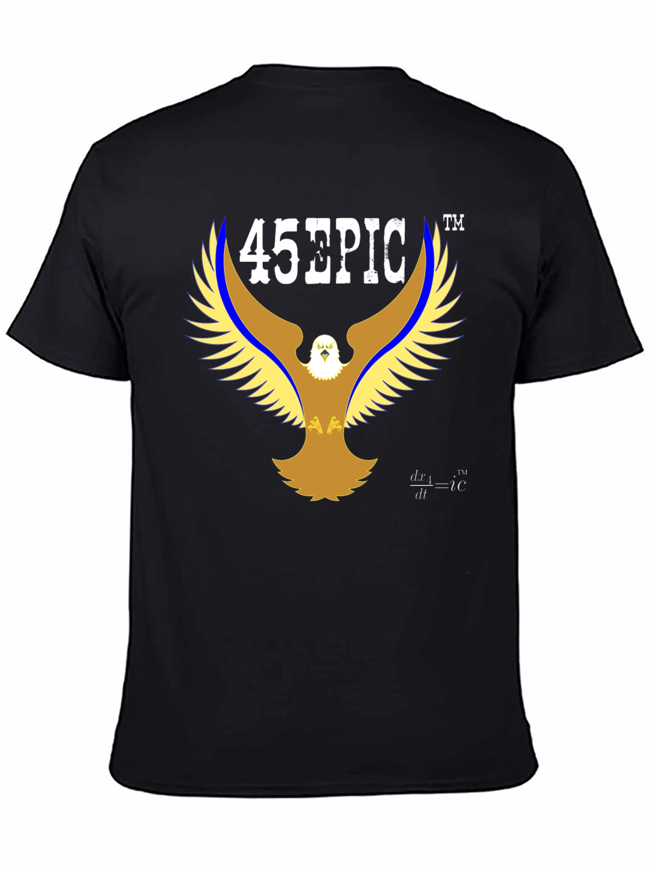 45 EPIC Eagle Graphic T-Shirt - Black