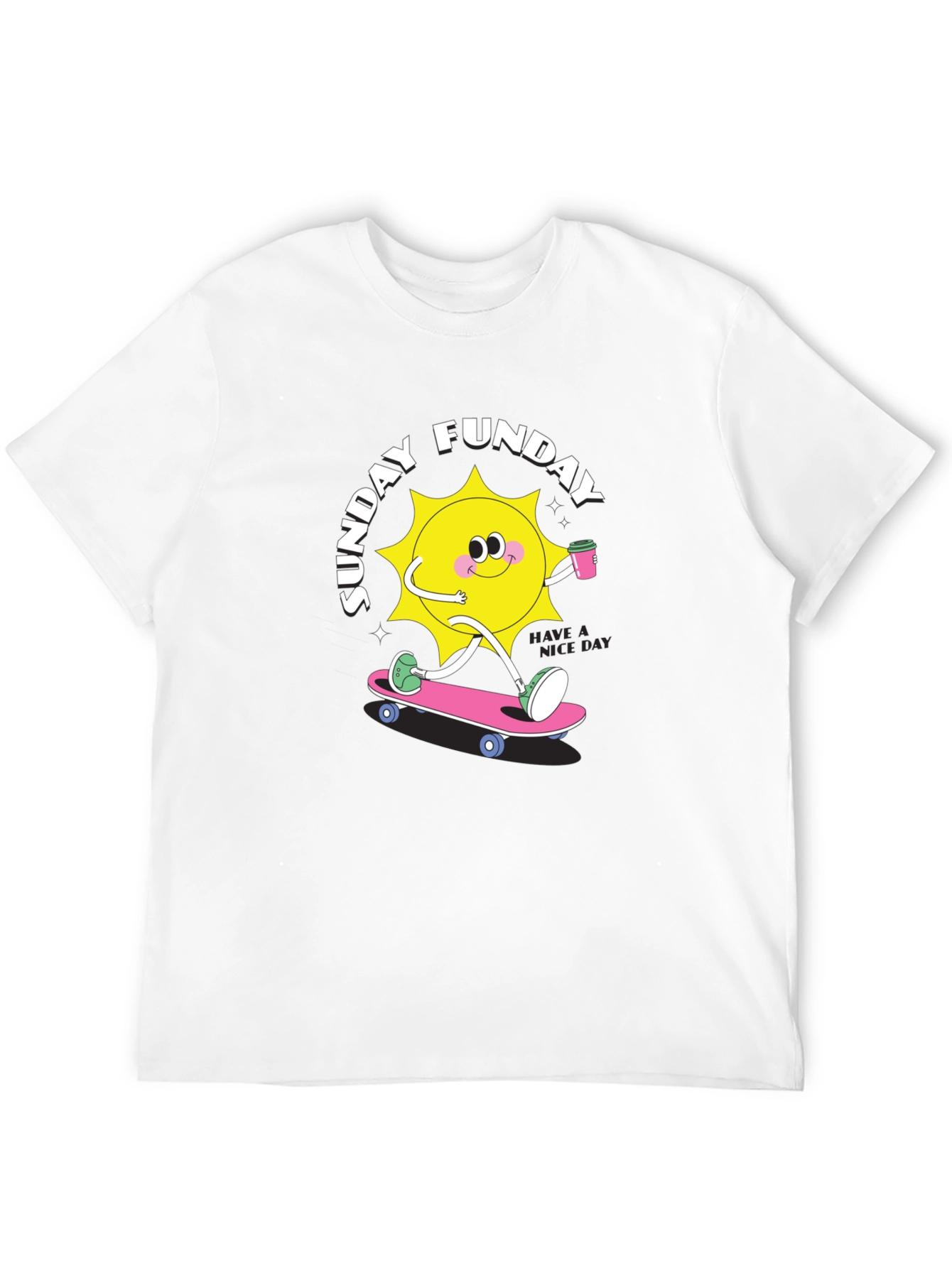 Sunday Funday Black Graphic T-Shirt