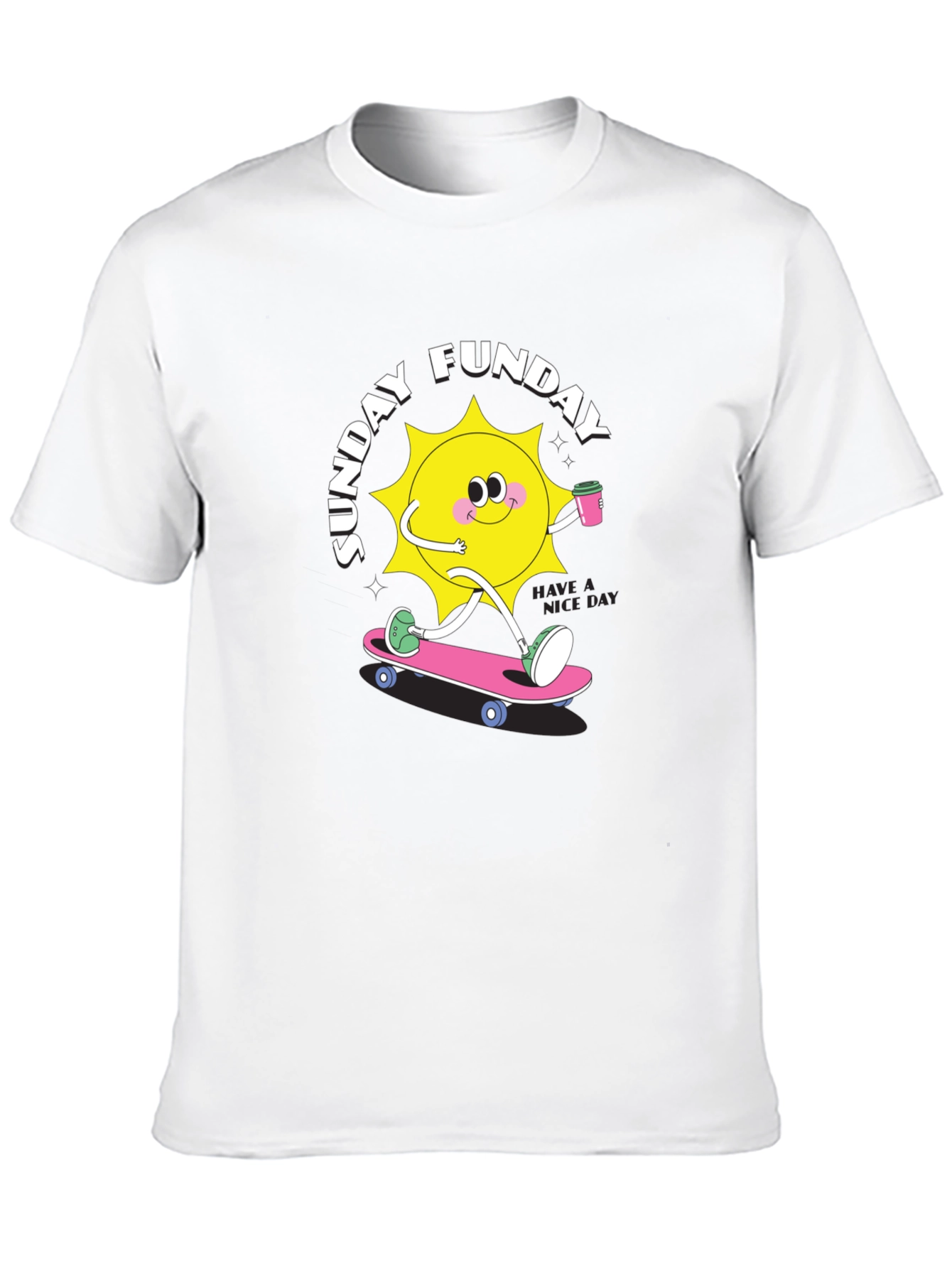 Sunday Funday Black Graphic T-Shirt