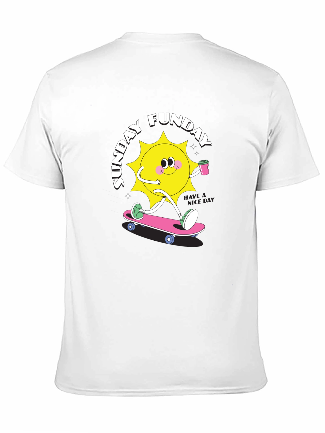 Sunday Funday Black Graphic T-Shirt