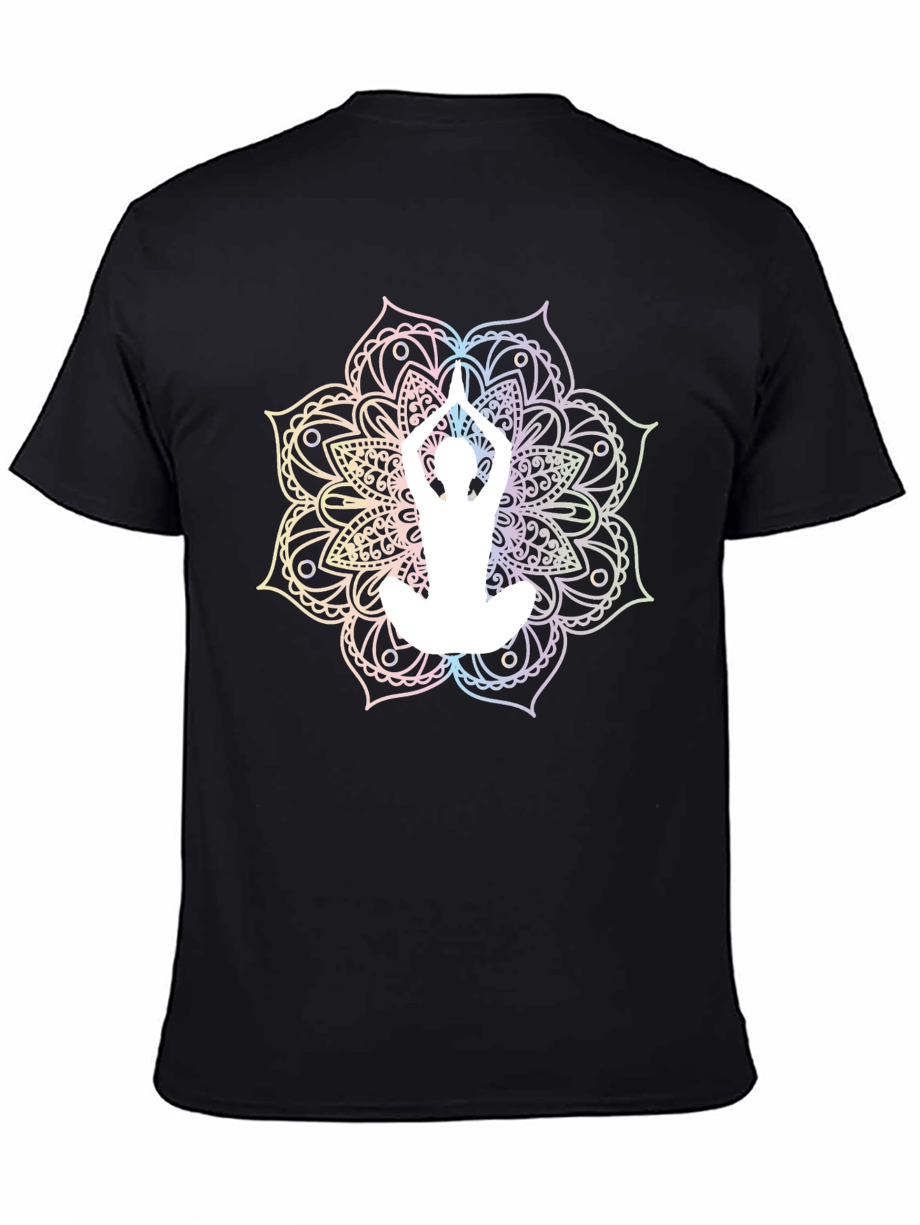 Yoga Mandala Graphic Tee - Black