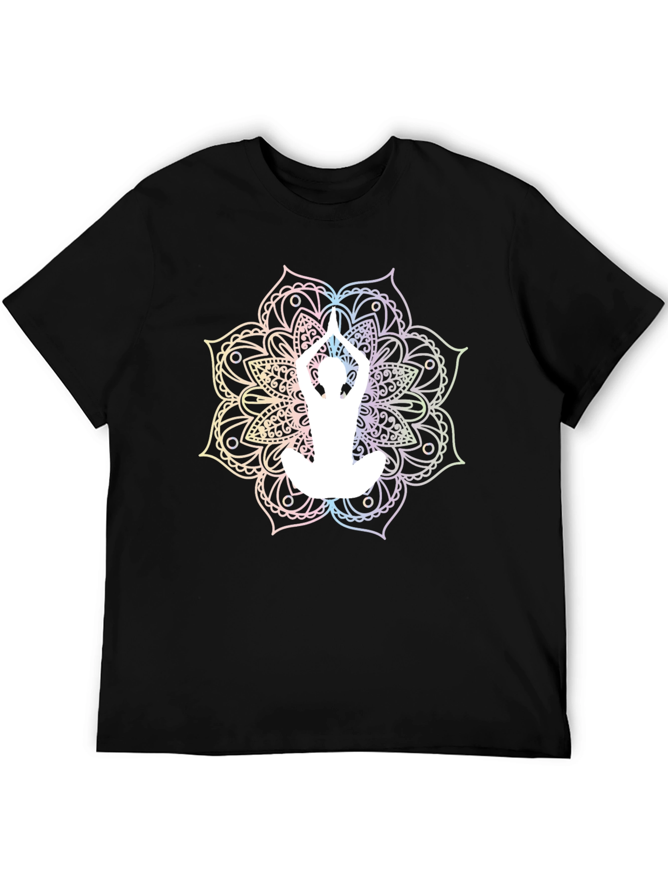 Yoga Mandala Graphic Tee - Black