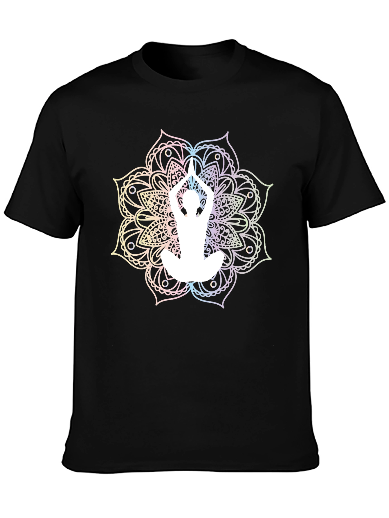 Yoga Mandala Graphic Tee - Black