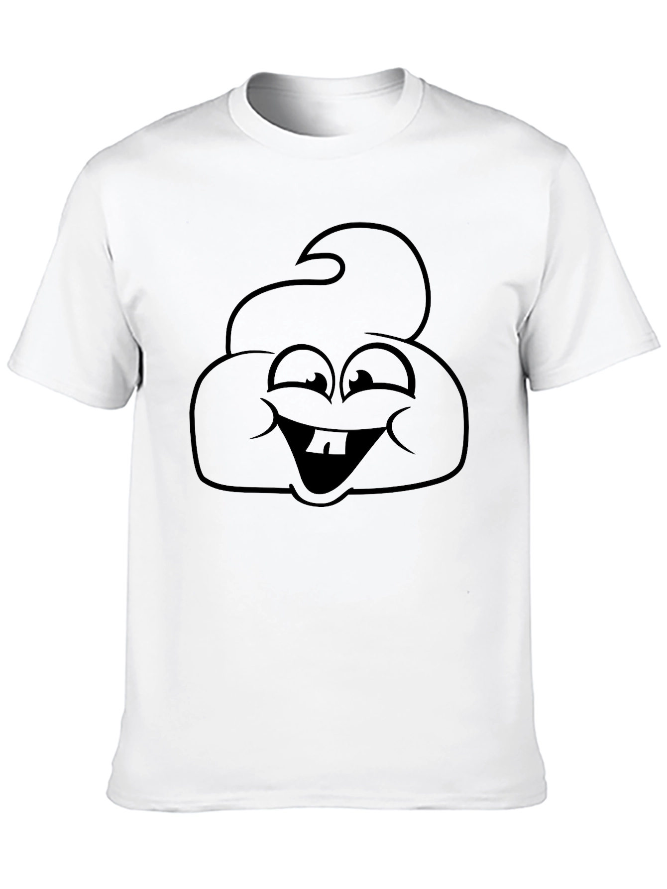 Funny Poop Emoji Black T-Shirt