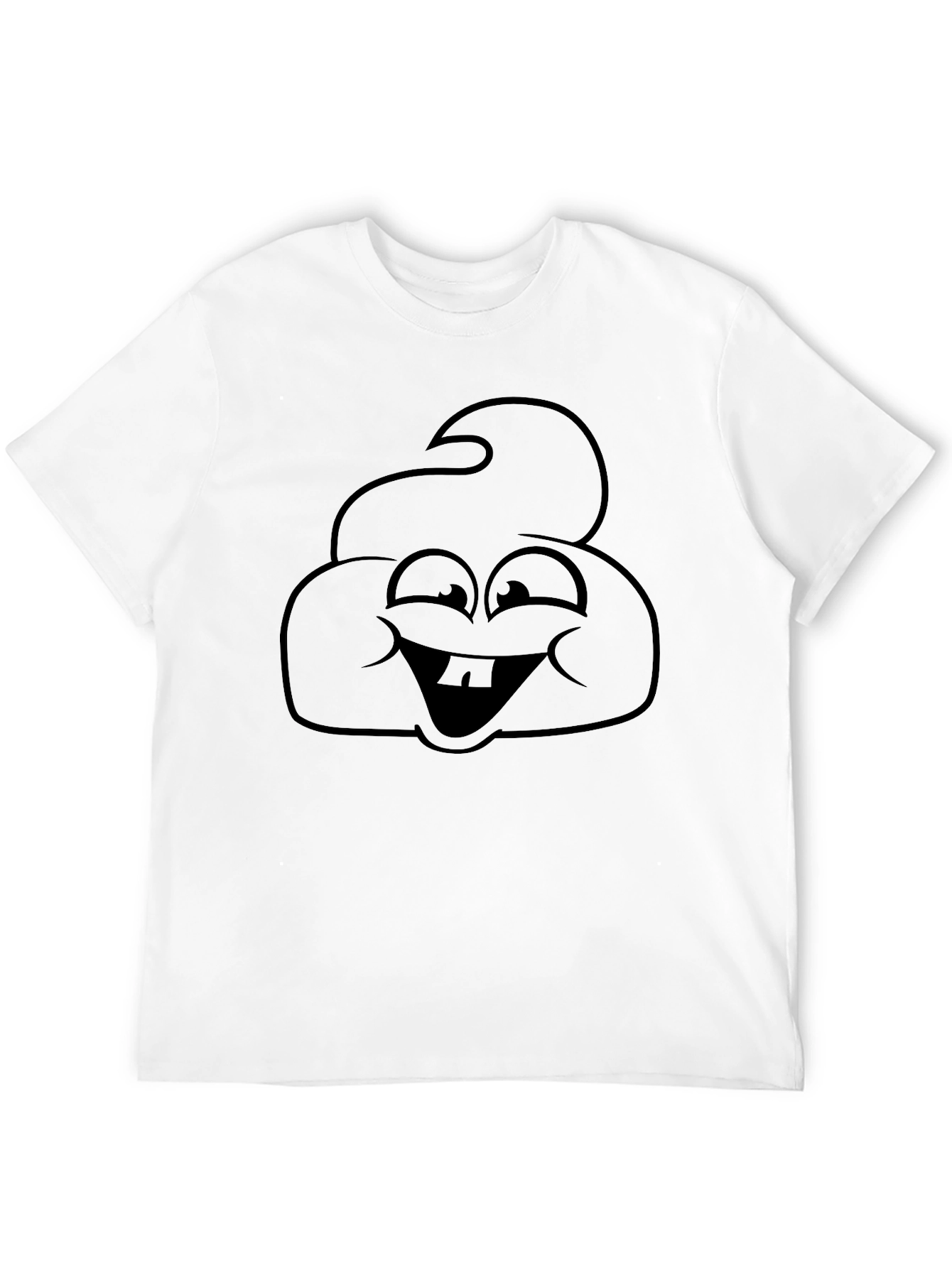 Funny Poop Emoji Black T-Shirt
